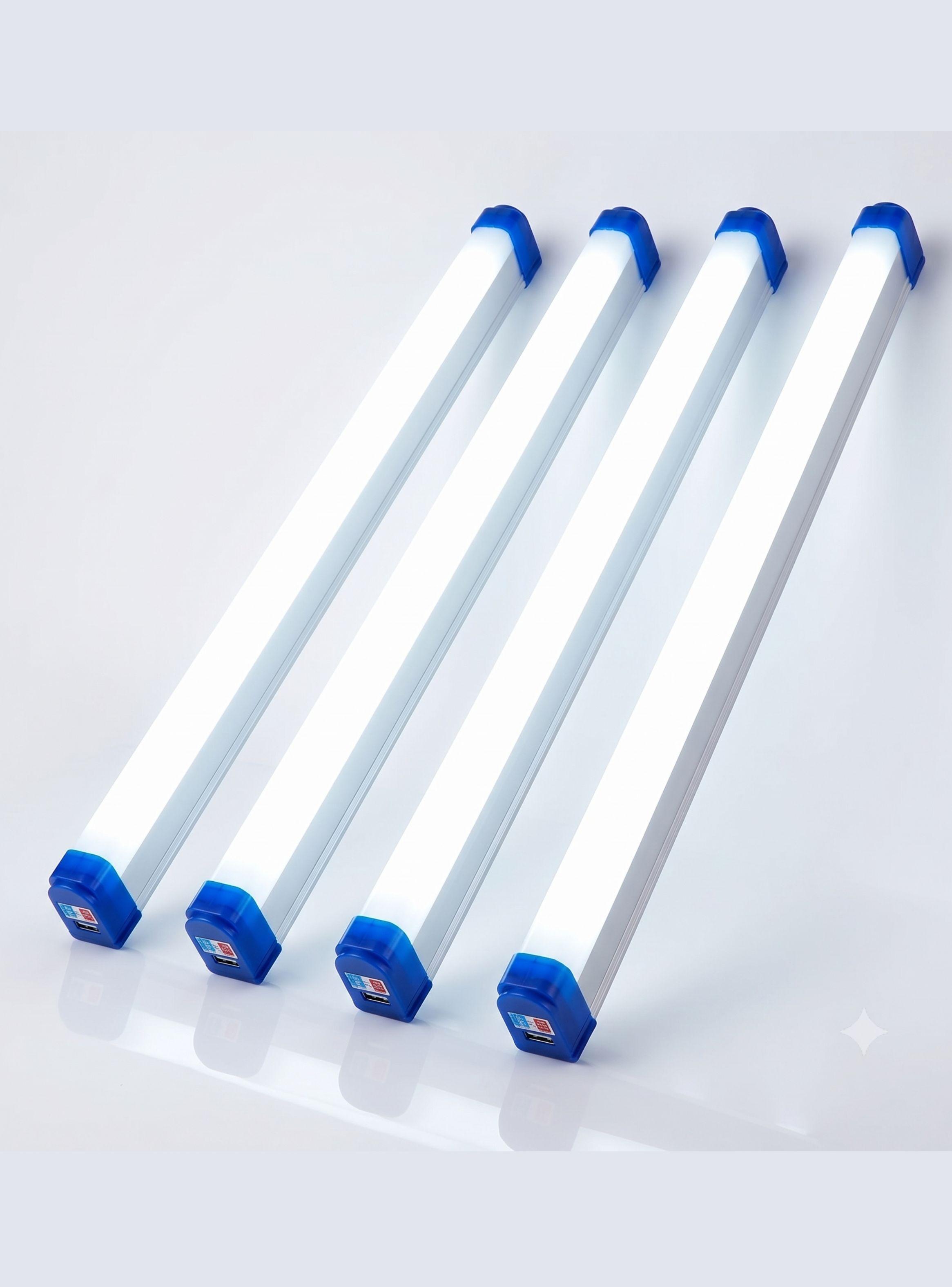 Pack 4 Tubos LED Emergencia Recargables USB Magneticos 70cm T730-3