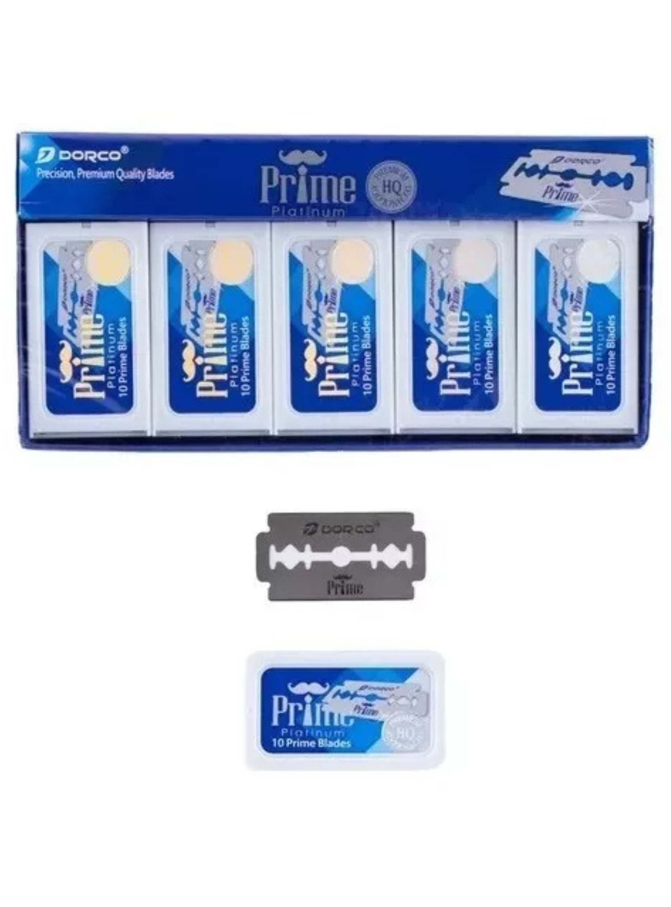 Hojas Dobles Dorco Prime Platinum 100 Unidades-2