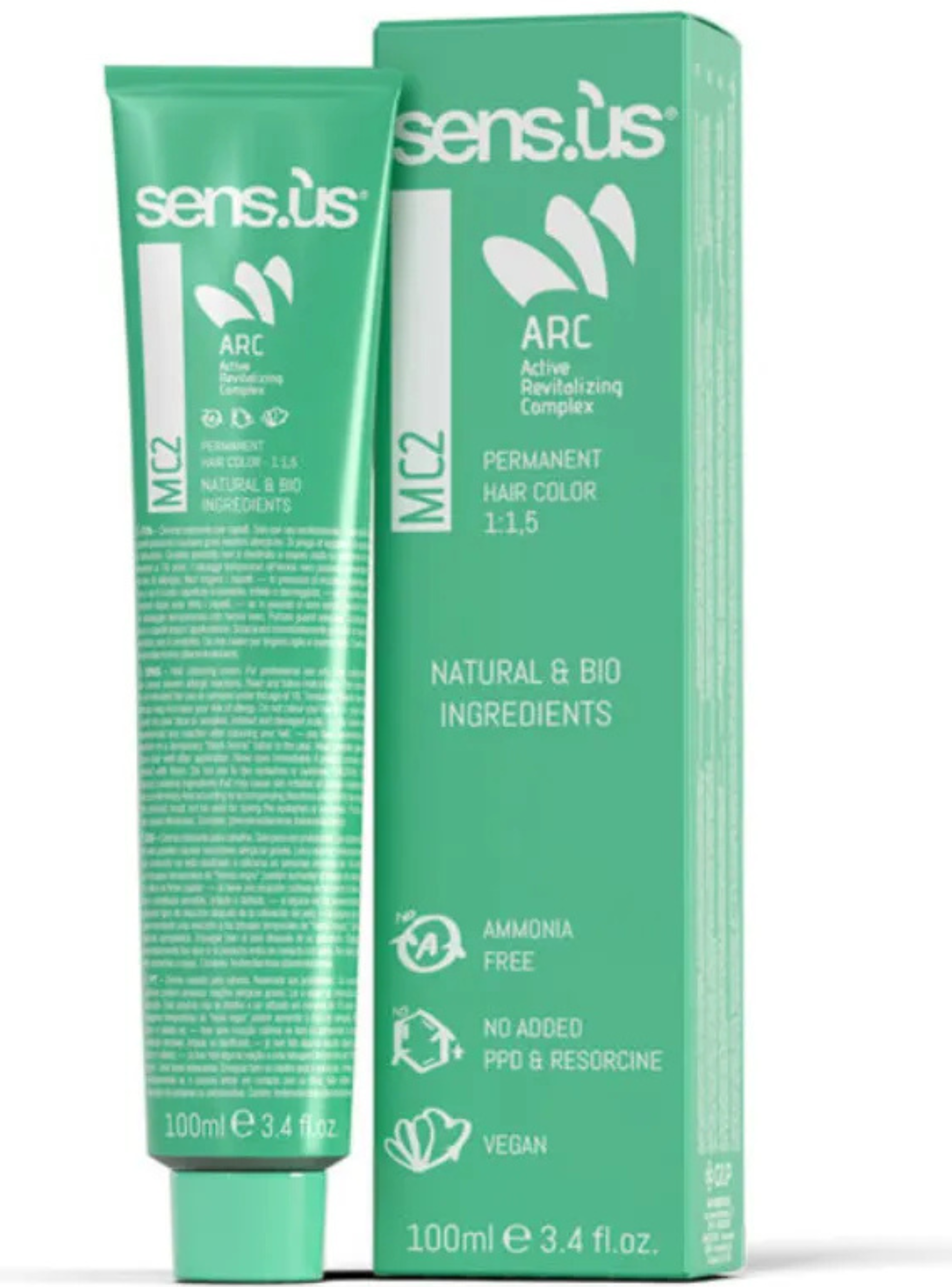 Tinte Profesional Sensus Sin Amoníaco-vegana8.4 RUBIO CLARO COBRE(con oxidante)-2