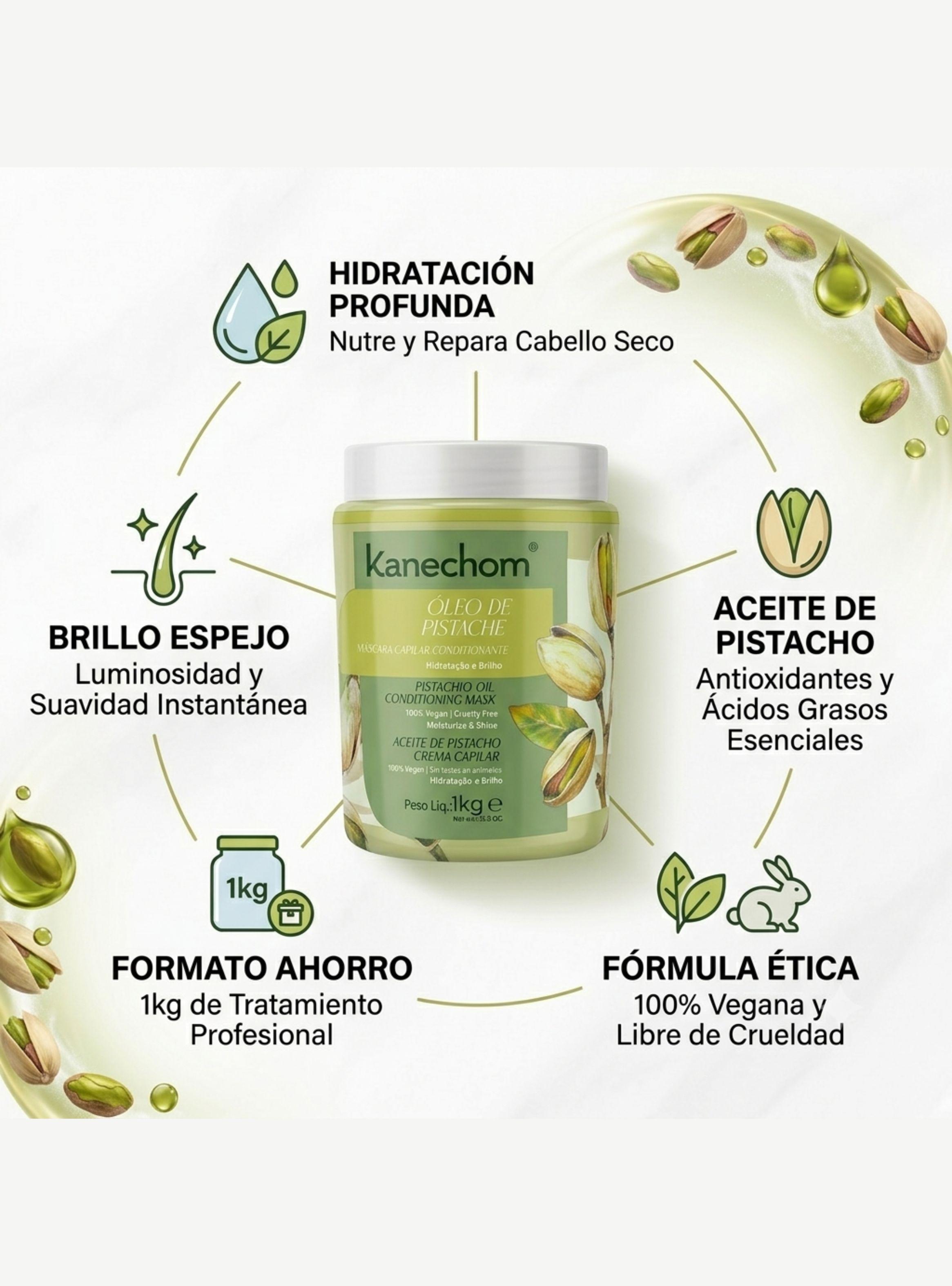 Pack x2 Mascarilla Capilar Kanechom oleo de Pistacho 1kg C U Vegana y Liberada-3