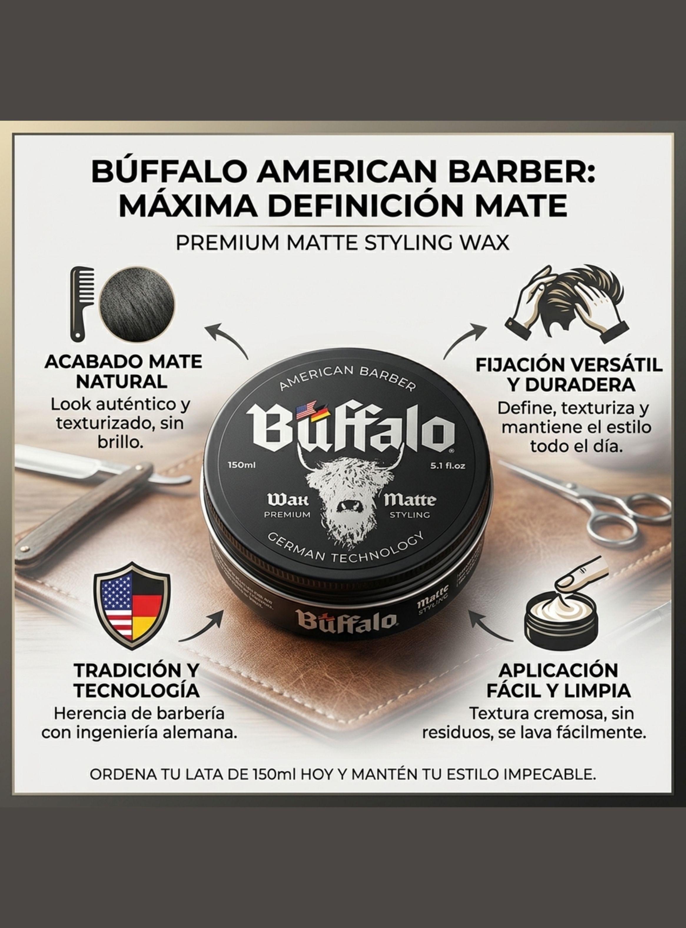 Cera Capilar Hombre Buffalo Wax Matte 150ml-1