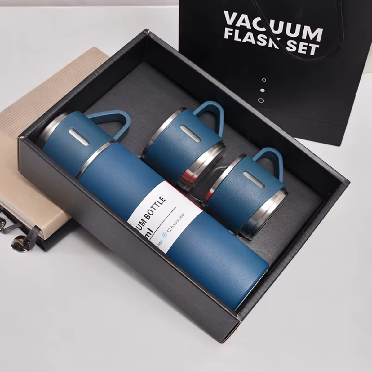 Set Termo Para Agua Caliente/fría + 3 Tazas 500 Ml Cafe Mate-0