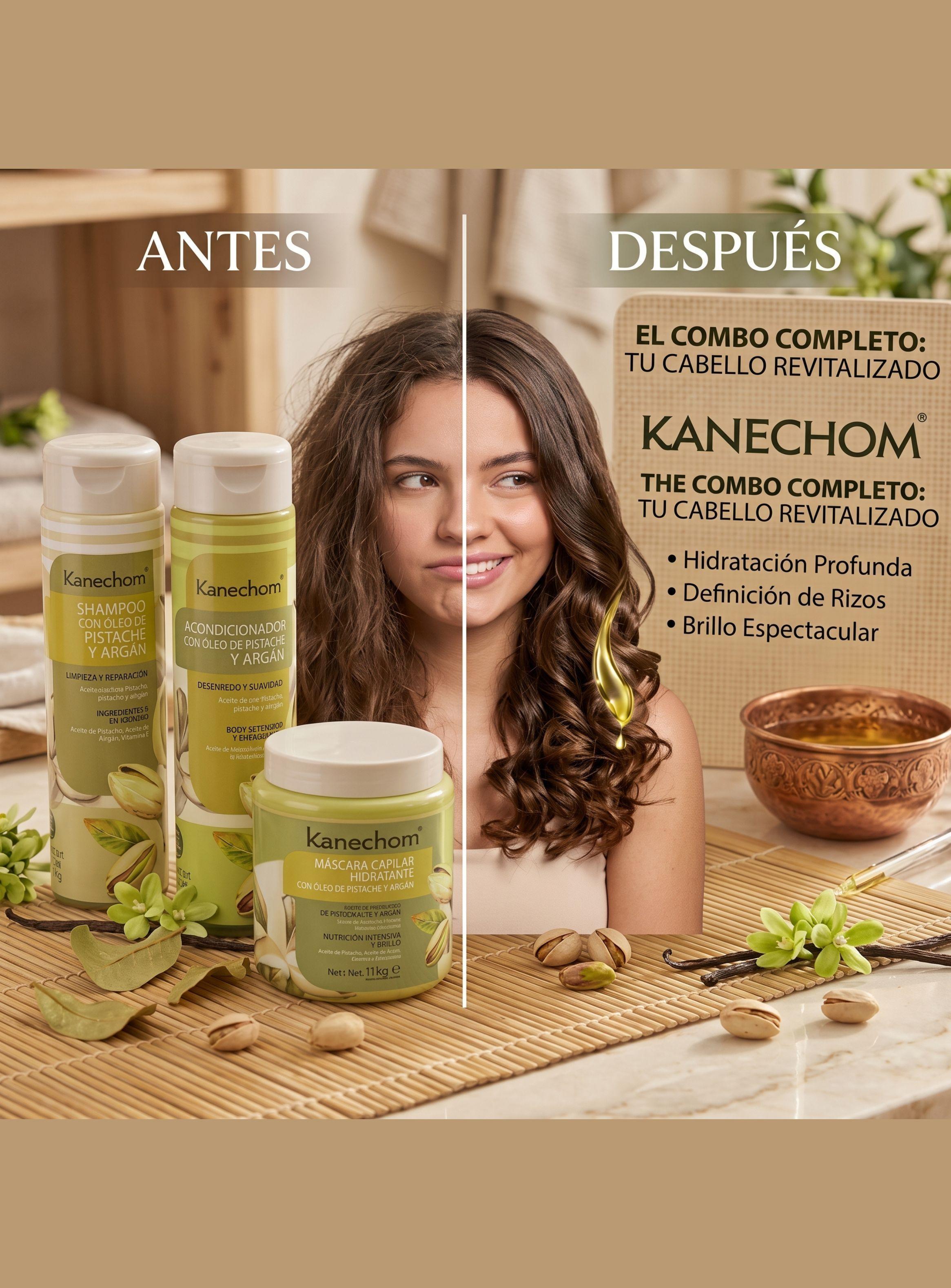 Kit Capilar Kanechom leo de Pistacho 4 Pasos Antifrizz Hidratante-3