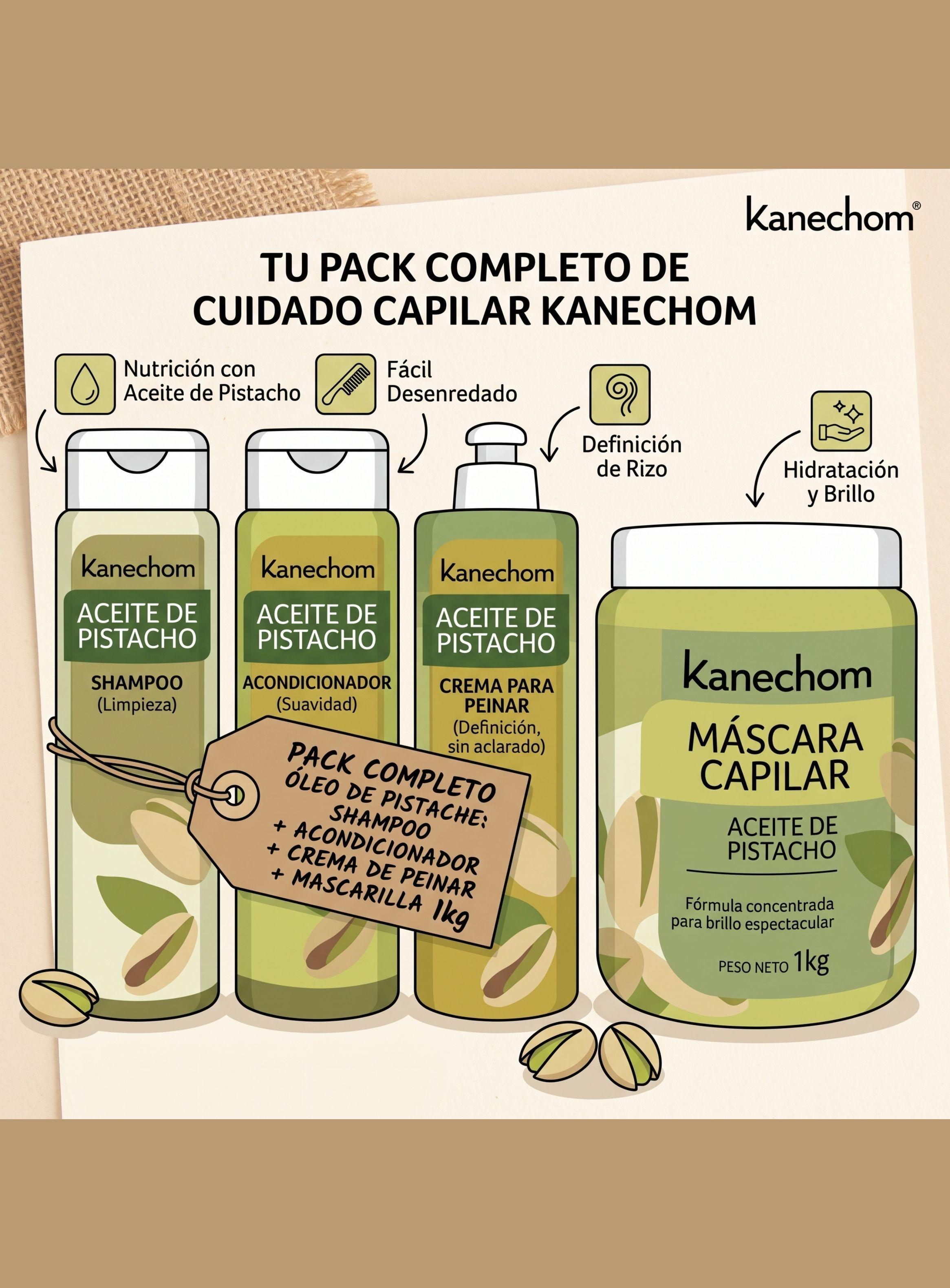 Kit Capilar Kanechom leo de Pistacho 4 Pasos Antifrizz Hidratante-4