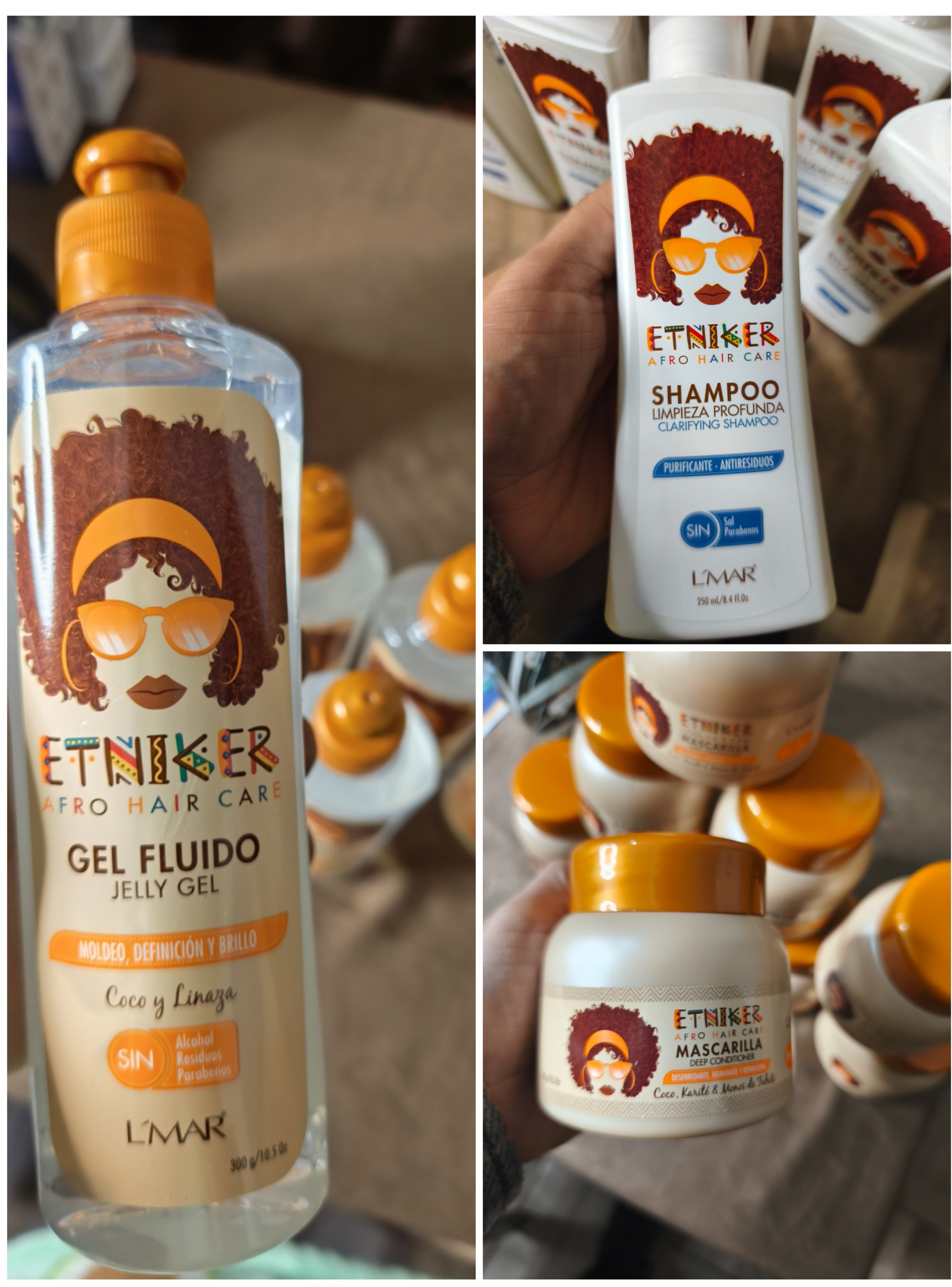 Pack Shampoo Afrohair + Mascarilla Afro + Gel Fluido Etniker-2