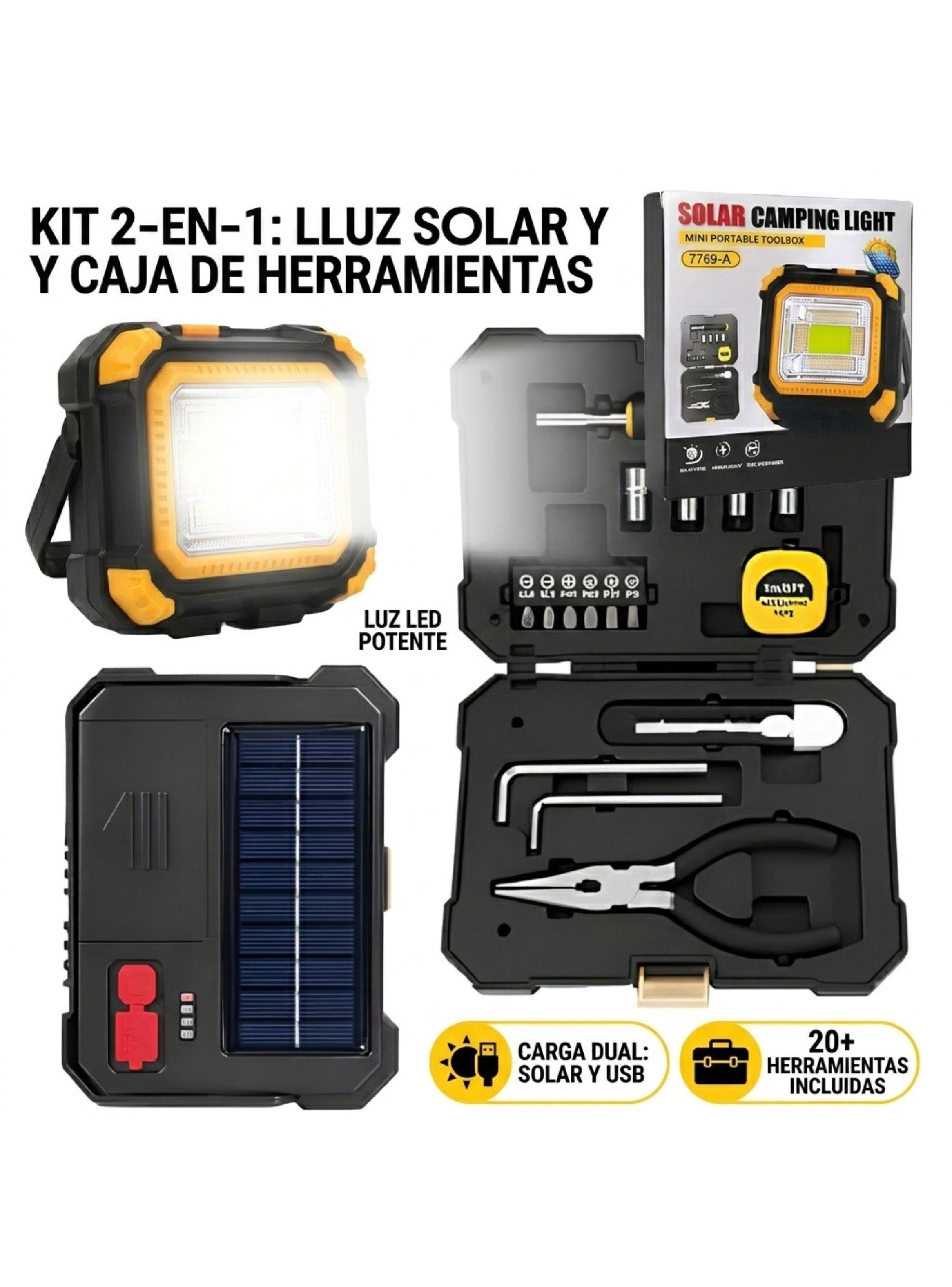 Lampara LED de Emergencia Solar Recargable y Herramientas 7769 B-3