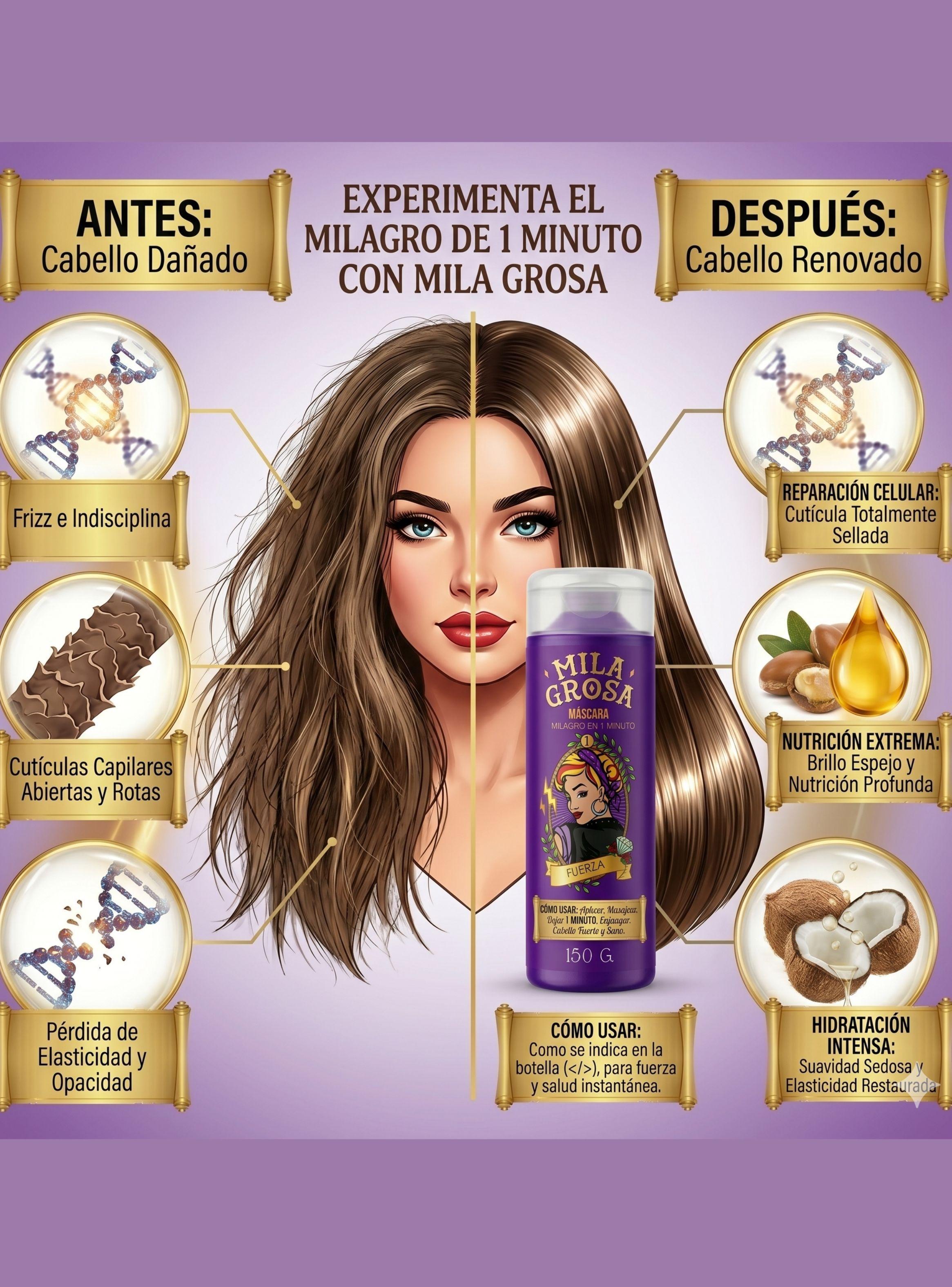 M scara Capilar Secrets Brasil Milagrosa Anti Age 150g-3
