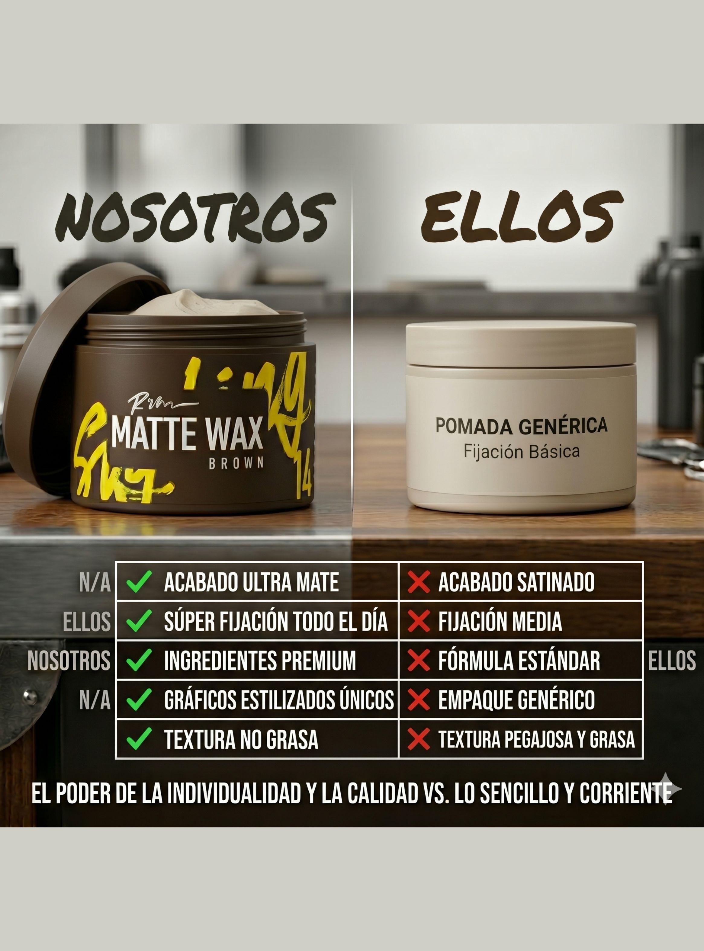 Cera Capilar Roqvel Matte Wax Brown Fijacion Fuerte Mate 150ml-3