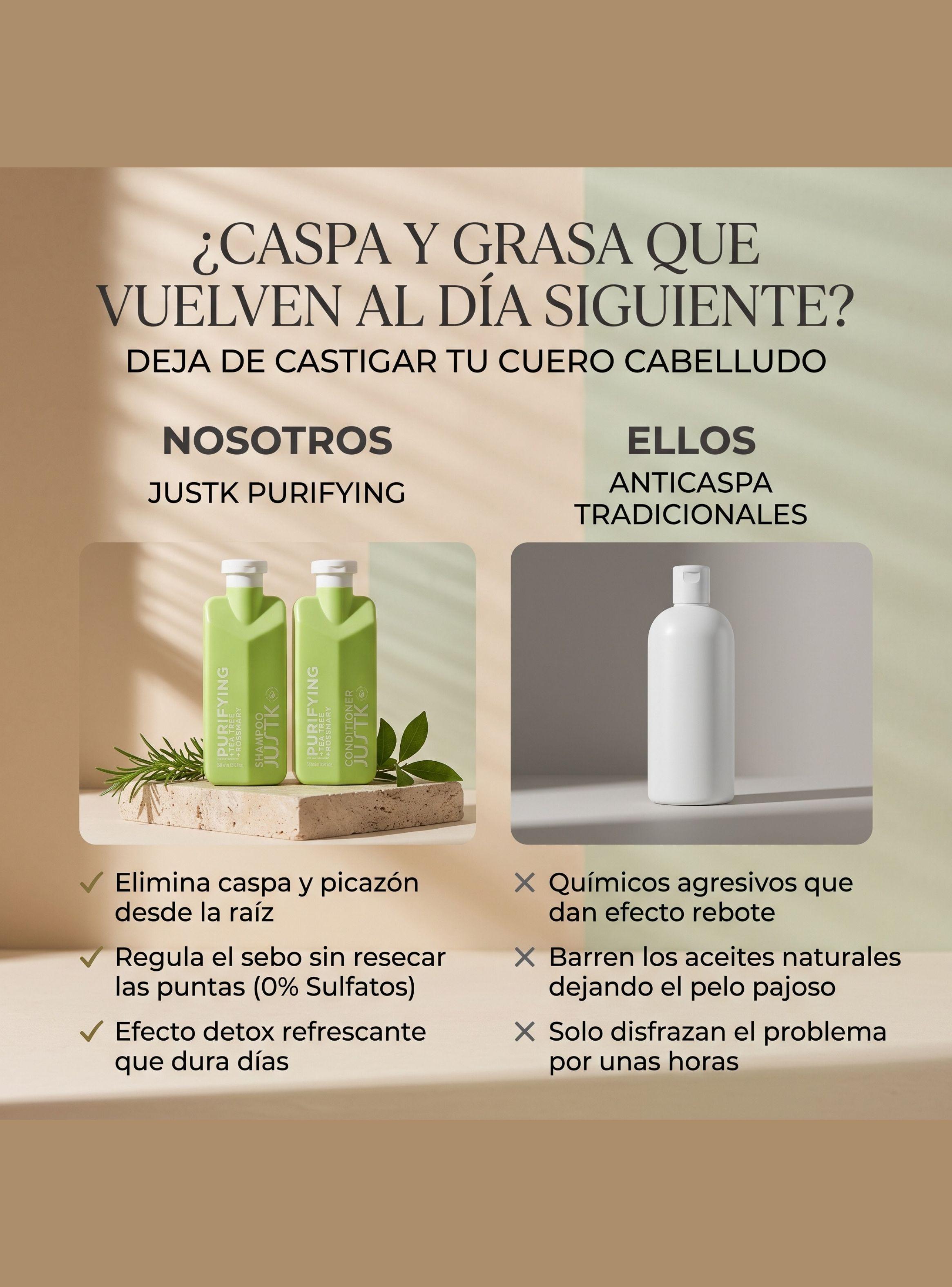 Pack Shampoo Acondicionador Anticaspa Pelo Graso Tea Tree 300ml-2