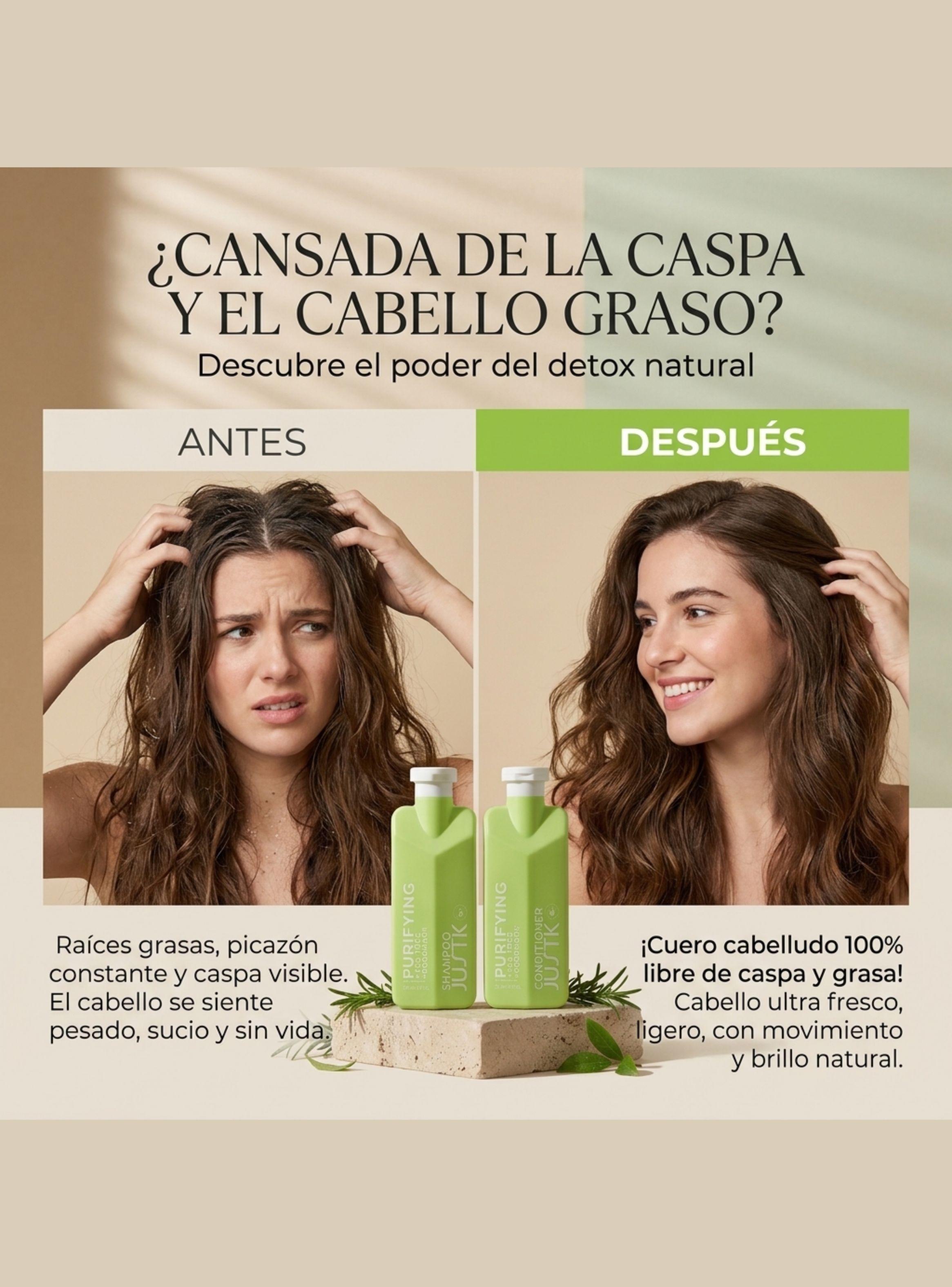 Pack Shampoo Acondicionador Anticaspa Pelo Graso Tea Tree 300ml-3