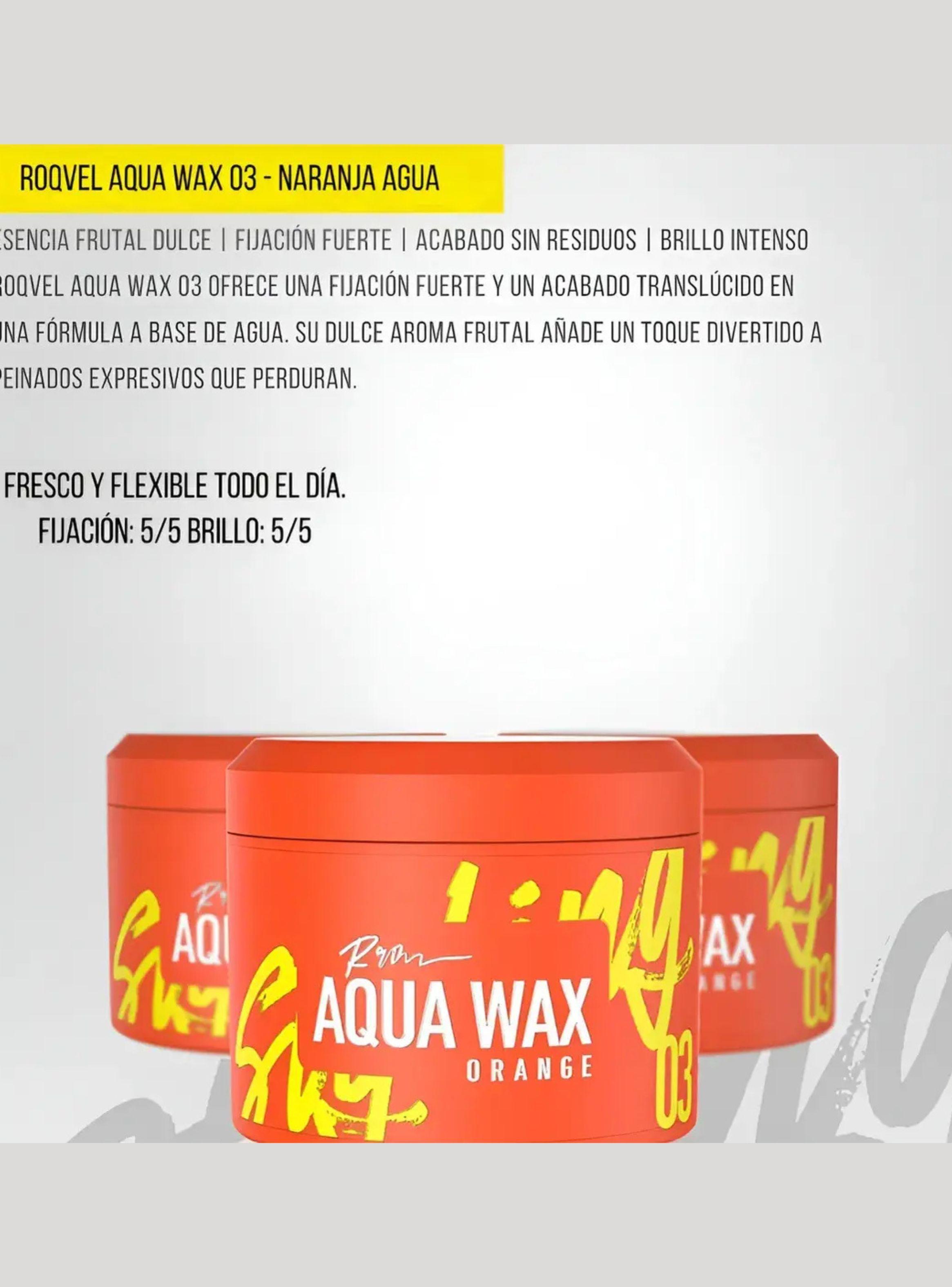 Cera Capilar Roqvel Aqua Wax Orange Fijacion Ultra Fuerte 150ml-2