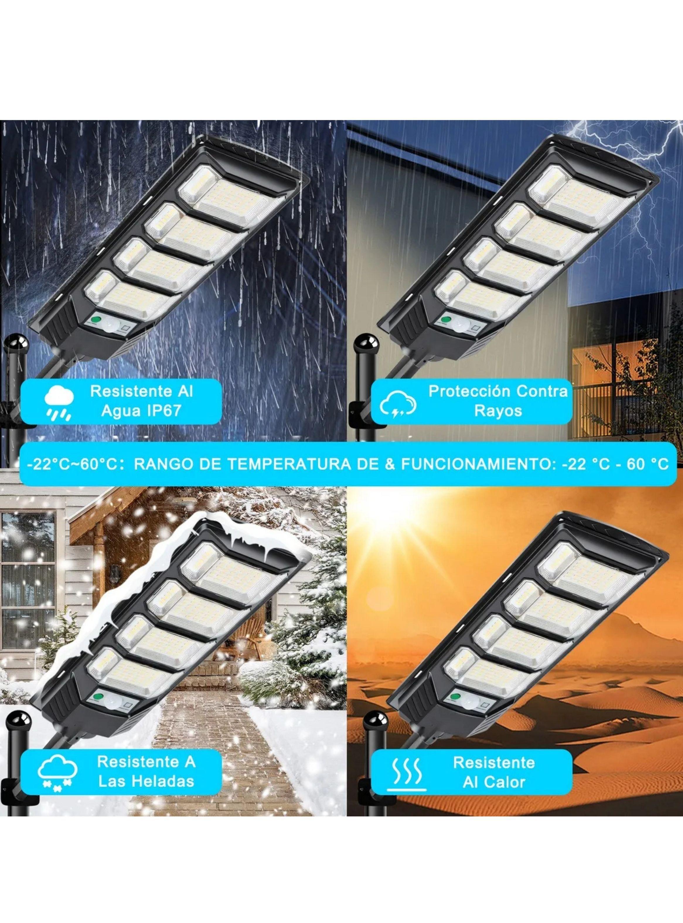 Foco Solar 500W Led Exterior Sensor Movimiento Control-2