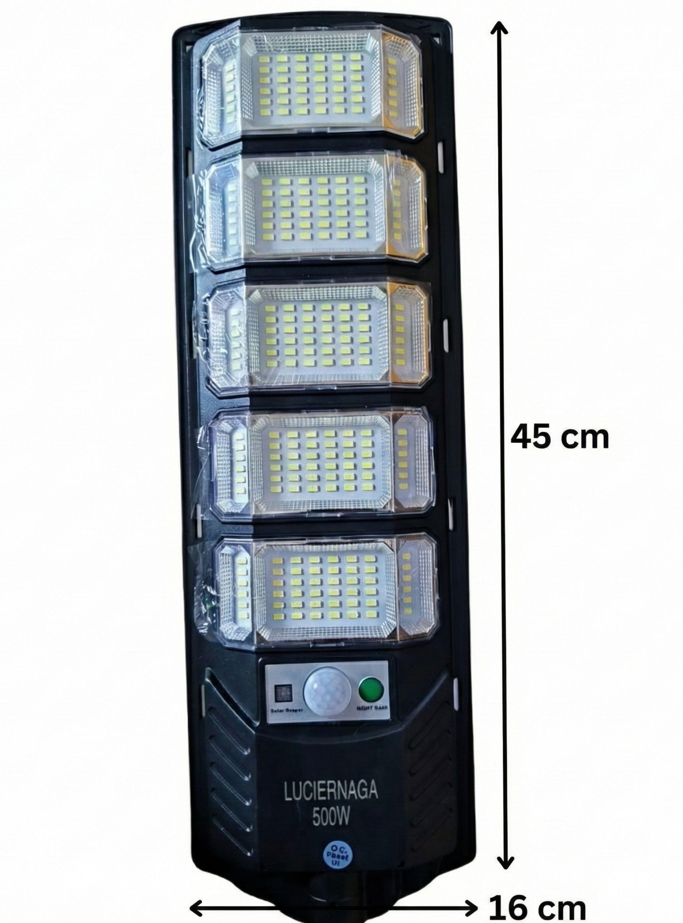 Foco Solar 500W Led Exterior Sensor Movimiento Control-5