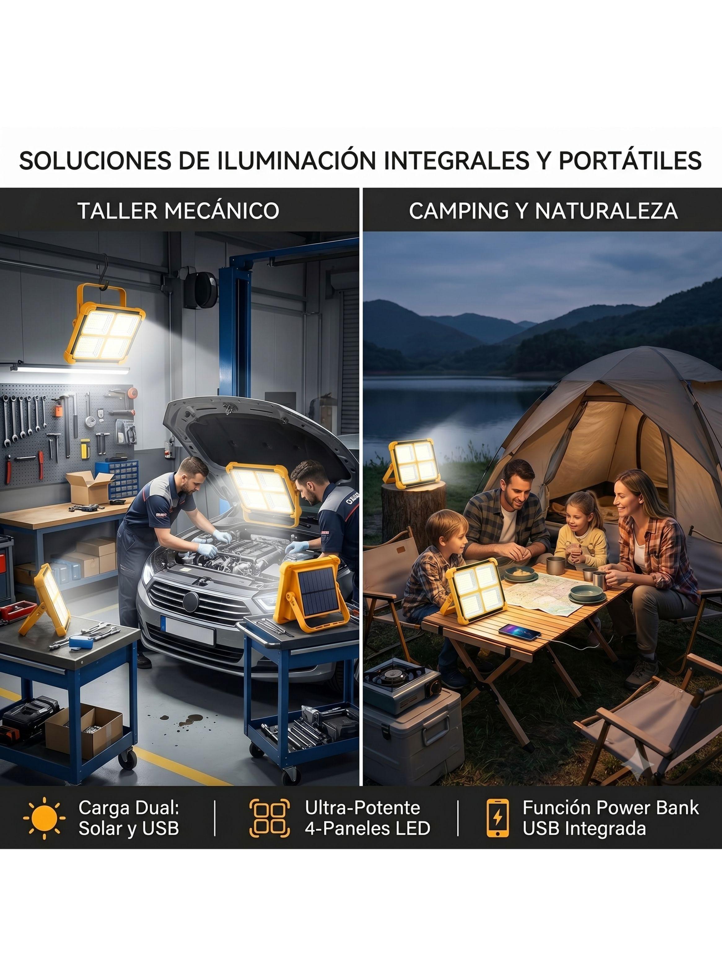 Reflector Solar LED Port til Recargable USB Luz Emergencia-3