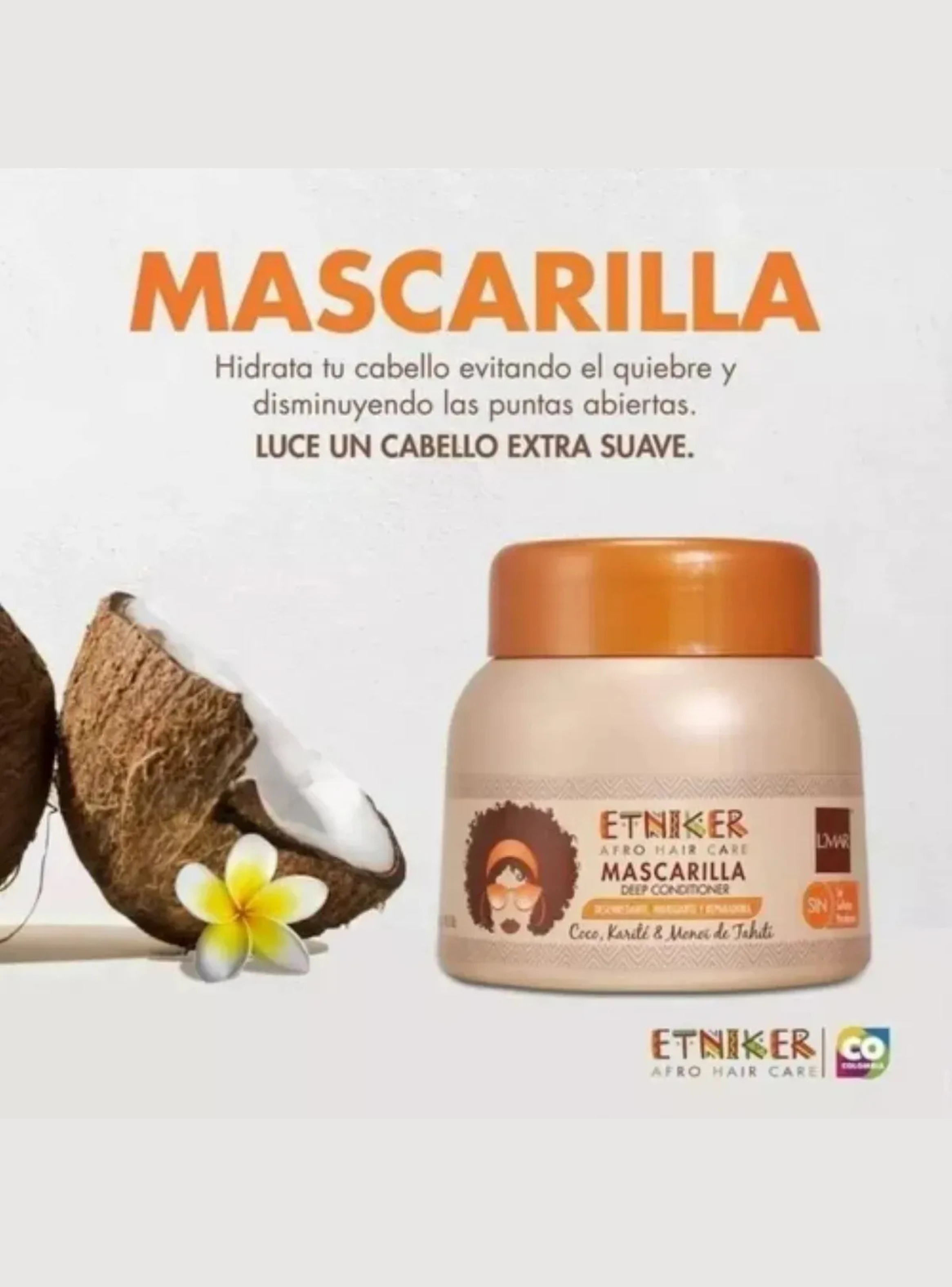 Máscara Nutritiva Lmar Etniker 300g Coco Y Karité-3