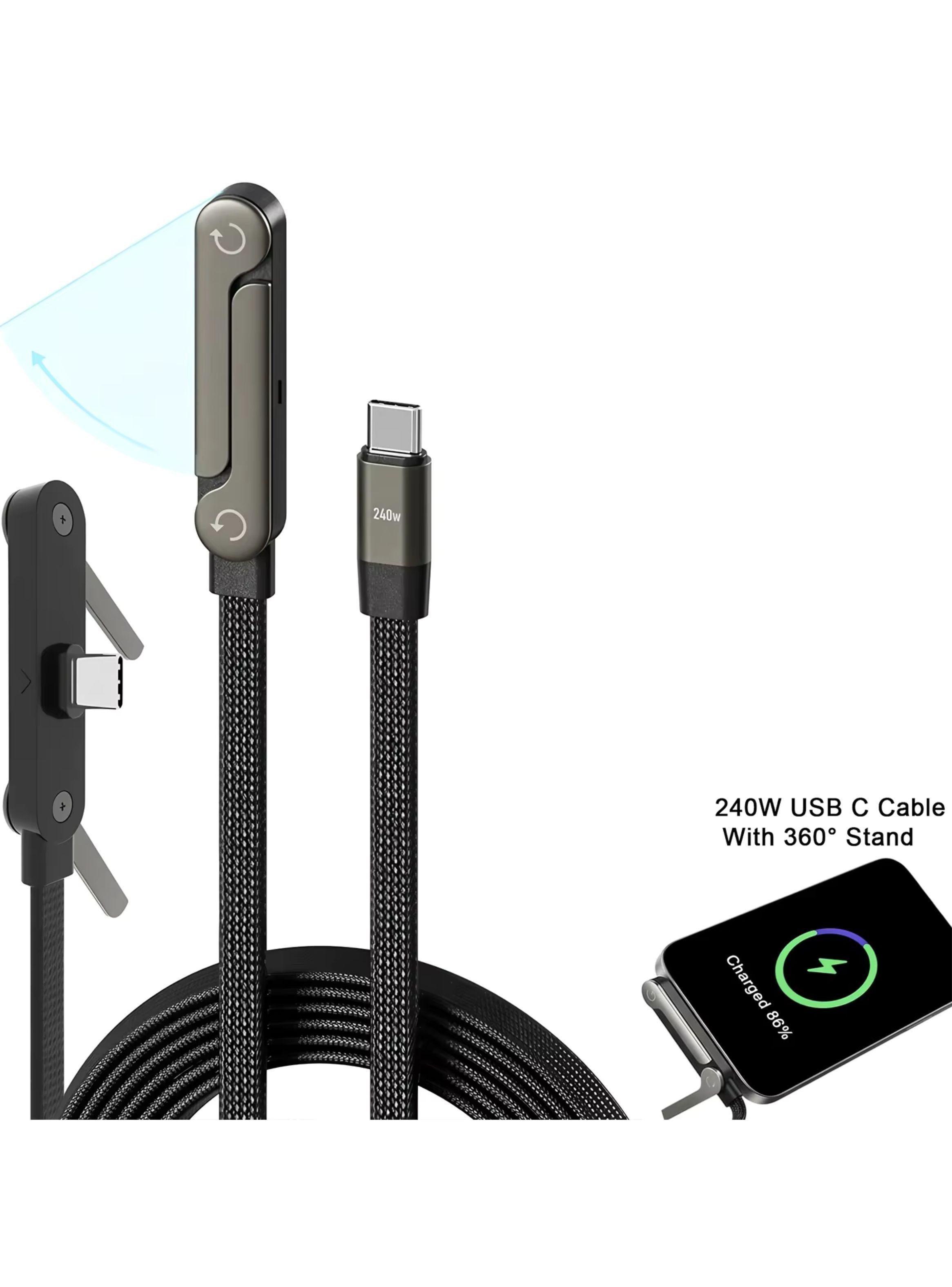 Cable cargador C a C 240W Gamer Soporte Plegable 1 5m-5
