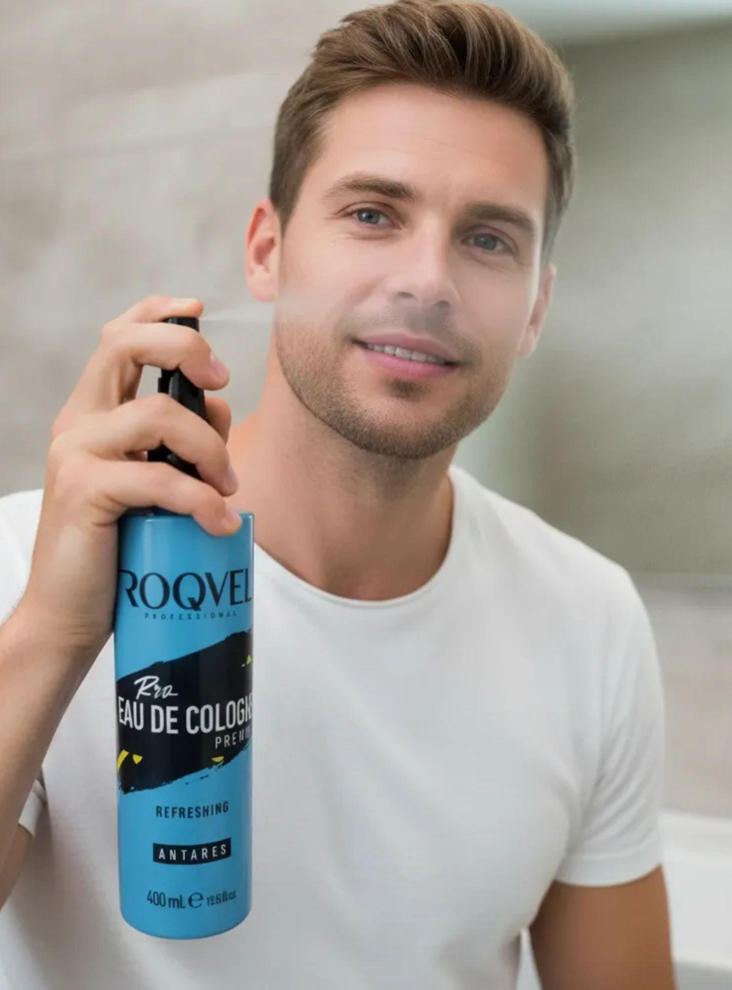 Colonia Roqvel Antares Eau De Cologne Premium Barberia 400ml-4