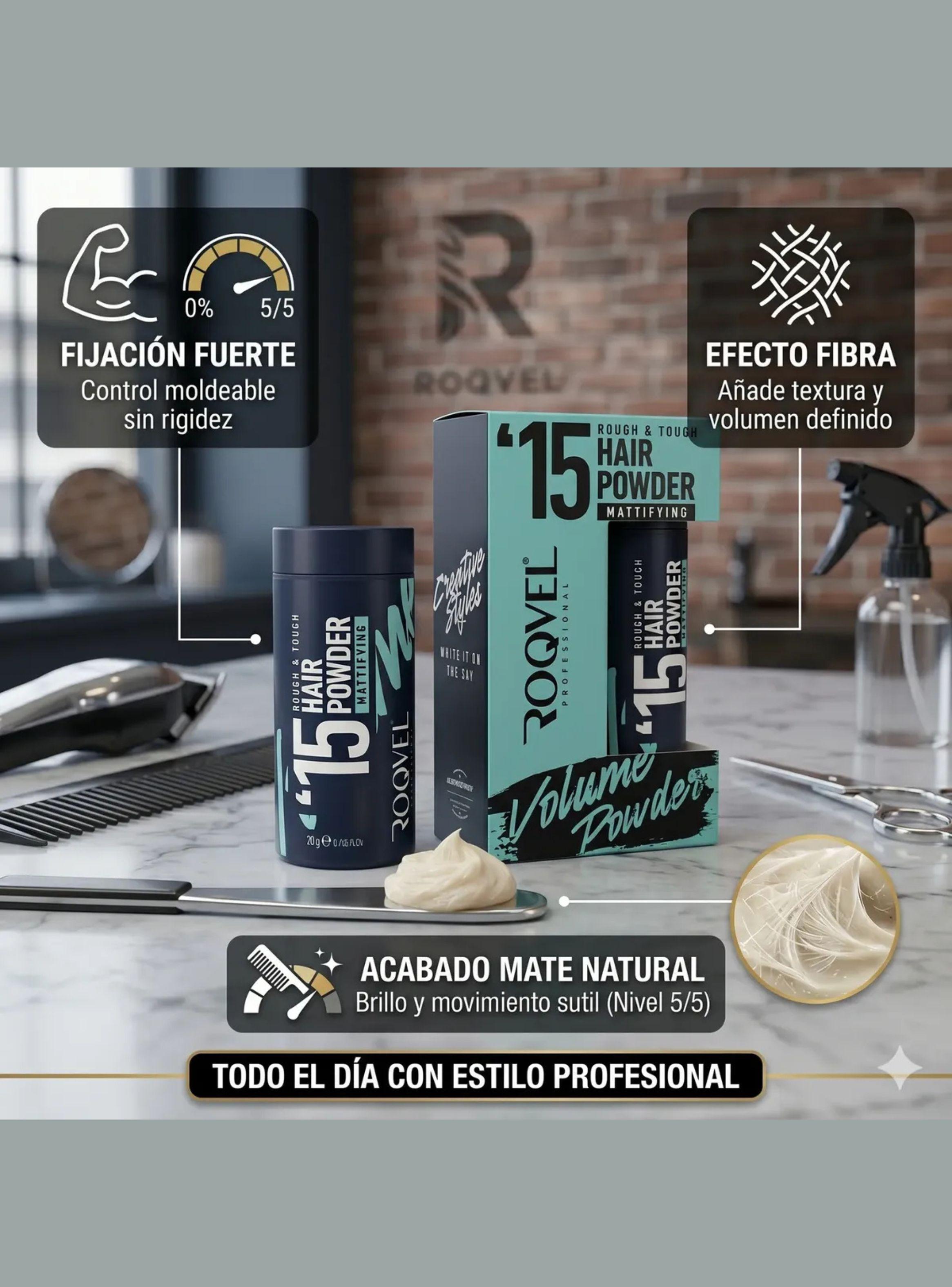 Polvo Texturizador Roqvel 15 Voluminizador Fijacion Ultra Fuerte 20g-3