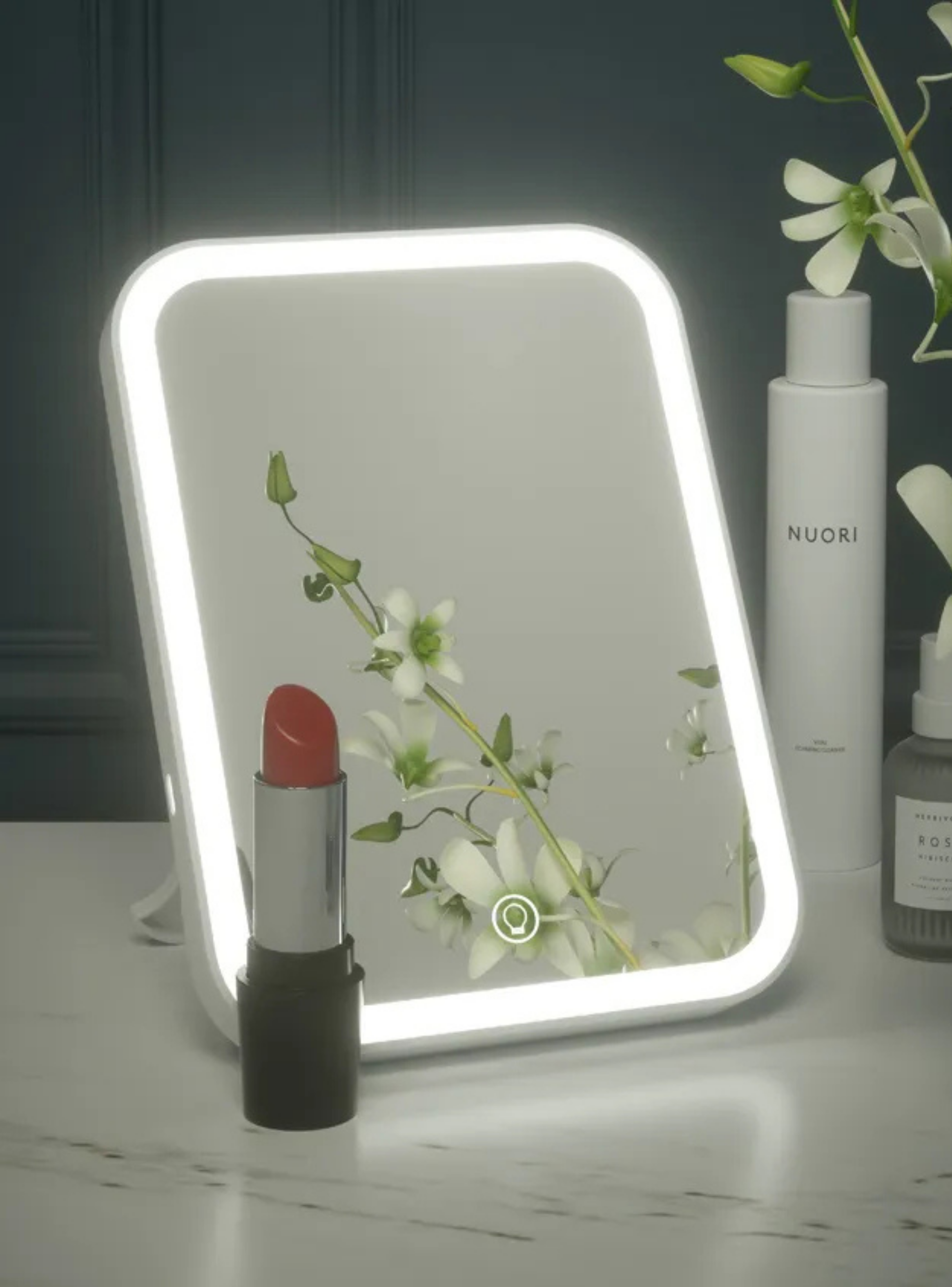 Espejo Rectangular Led Con Luz Ideal Para Maquillaje Blanco-2