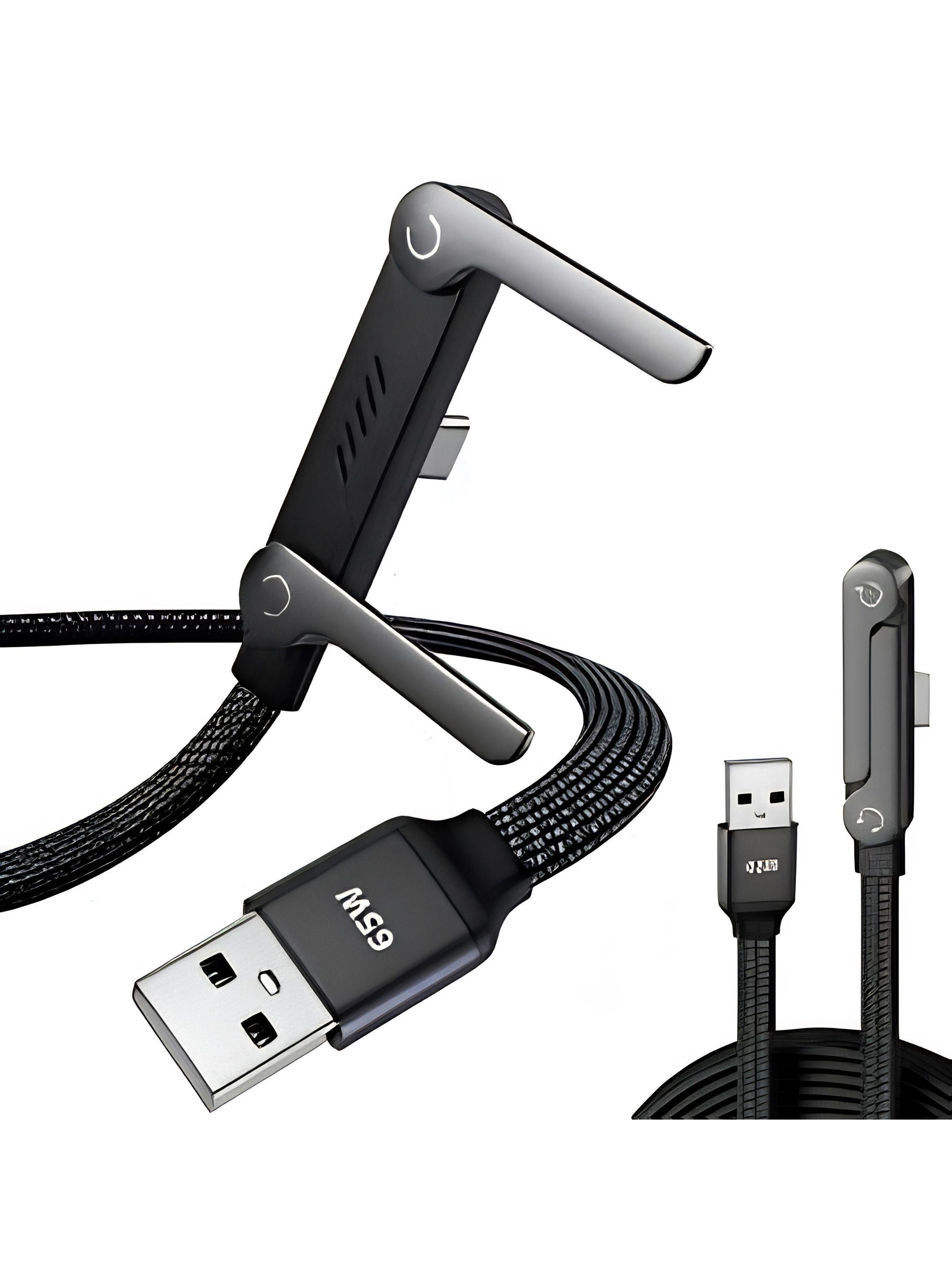 Cable Cargador USB A Tipo C 65W Soporte Plegable 1 5m-3