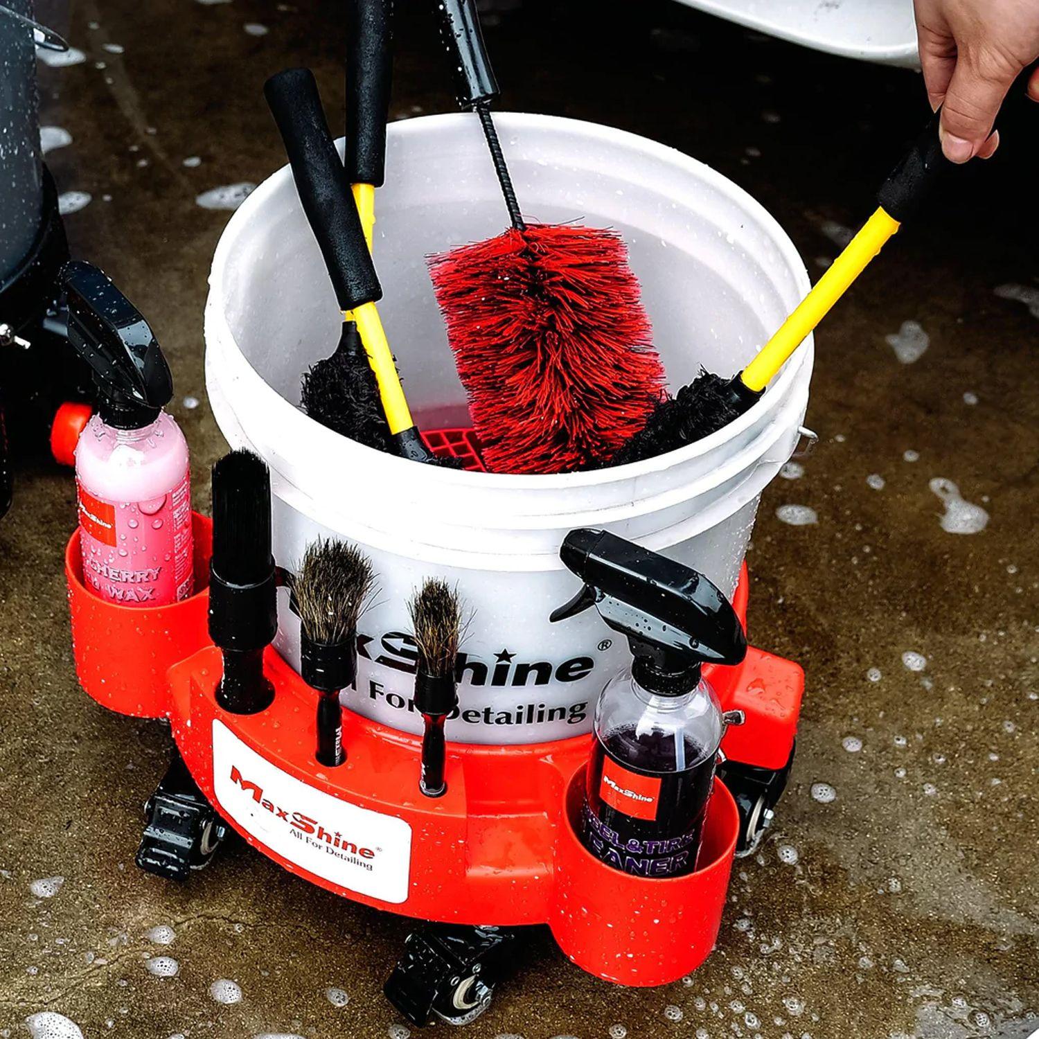 Soporte de Balde para Lavado Maxshine Rolling Bucket Dolly-5