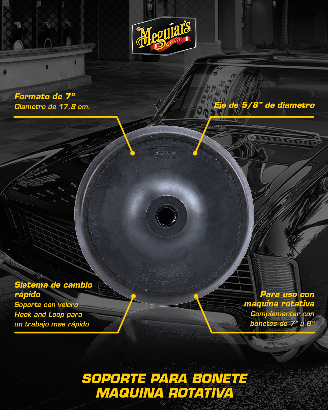 Placa De Apoyo Pulidora Rotativa Meguiars Estándar Backing-4