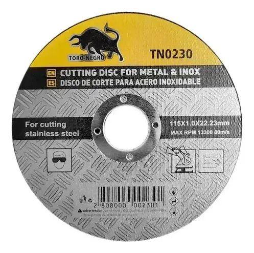 Pack 400 Discos de Corte para Metal 115 mm (4 1/2") x 1 mm Toro Negro-2
