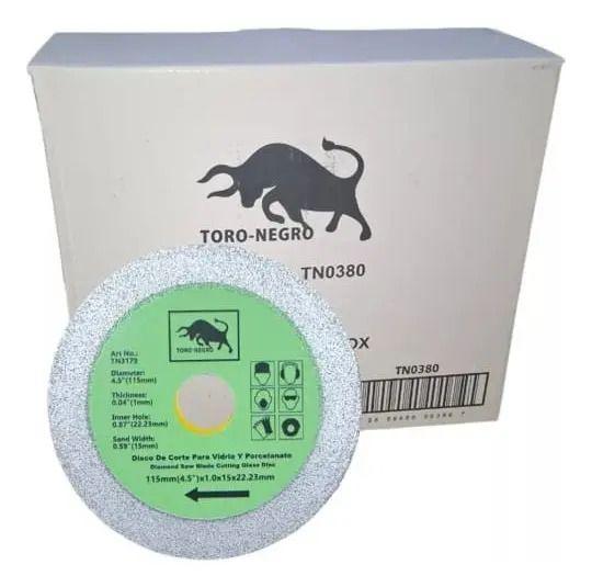 Pack 10 Discos de Corte para Cerámica y Porcelanato 115 mm (4 1/2") x 1 mm Toro Negro-0