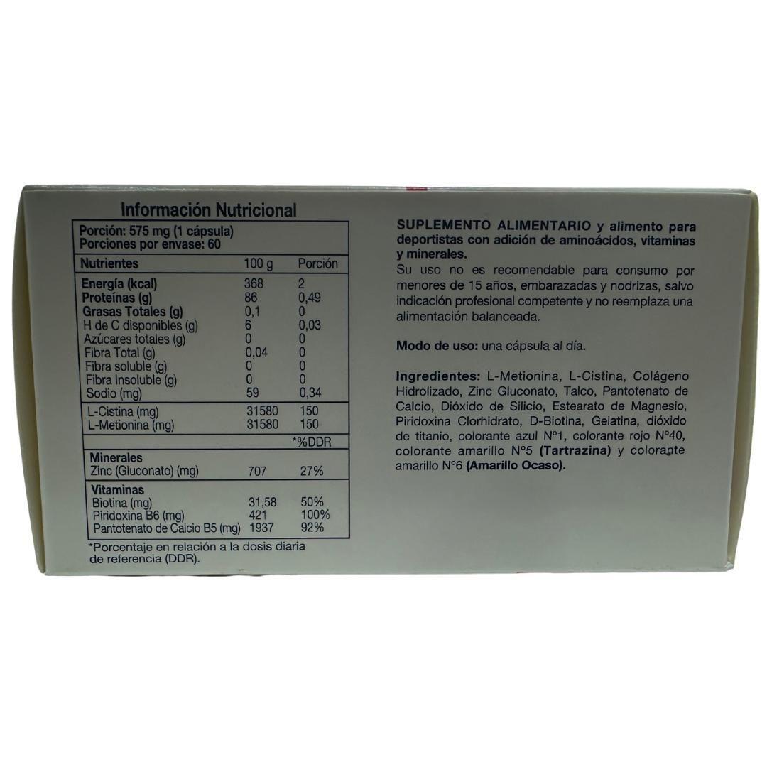 VANTUX MAX AMINOACIDOS, ZINC Y BIOTINA X 60 CAPSULAS-1