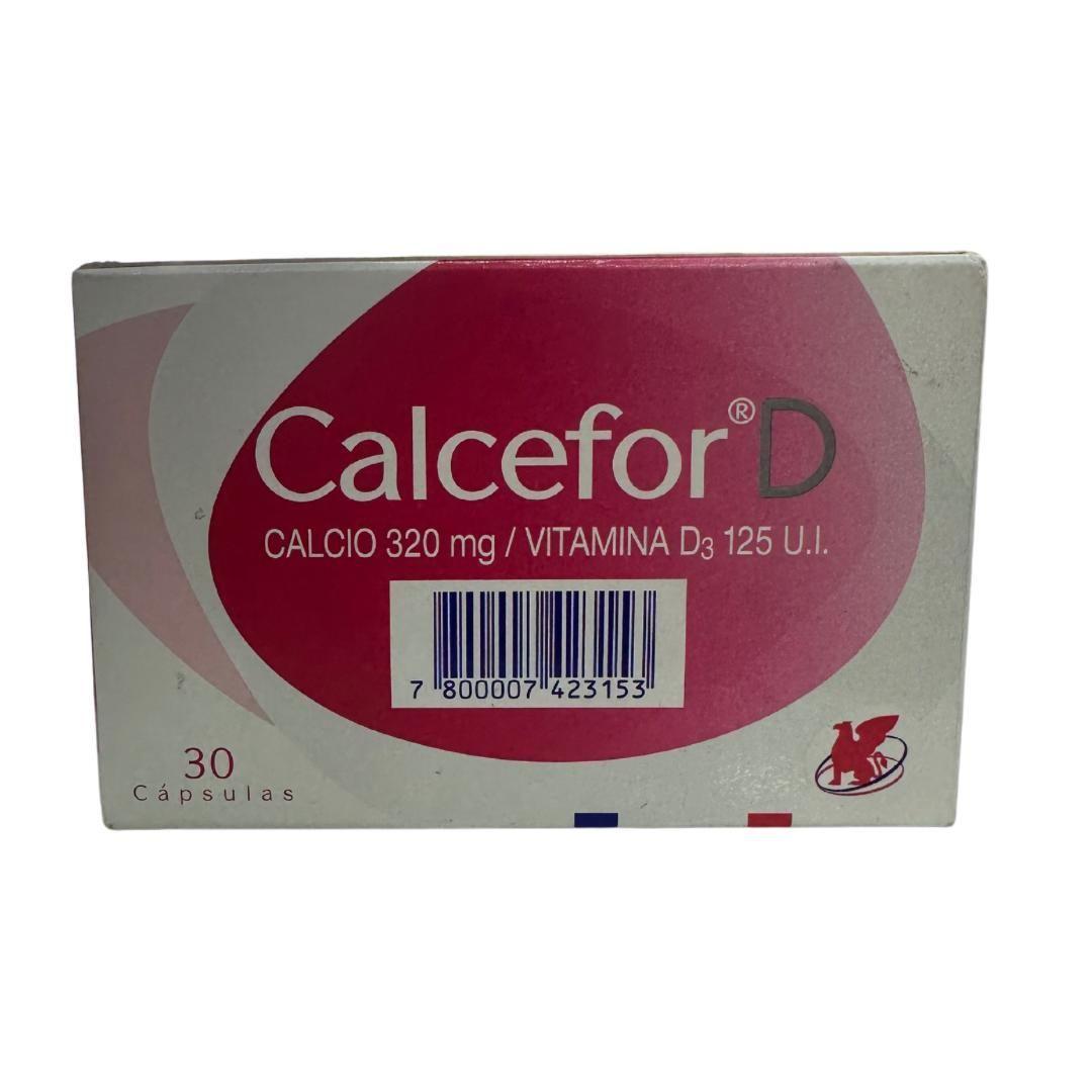 Calcefor D X 30 CAPSULAS Calcio 320mg Vitamina D3 125ui-0
