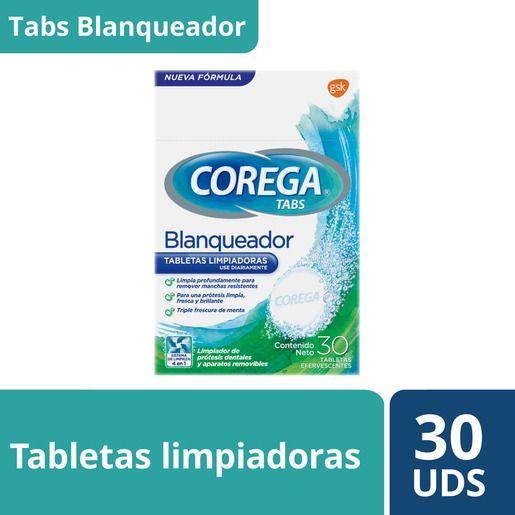 Corega Tabletas Limpiadoras Blanqueador x 30 tabletas efervescentes-1