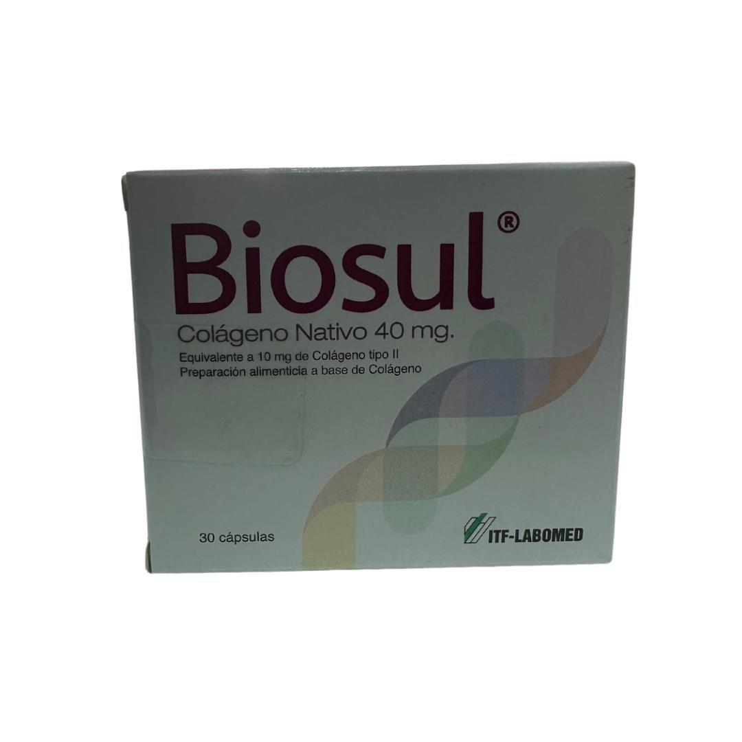 Biosul colageno nativo 40mg x 30 capsulas-0
