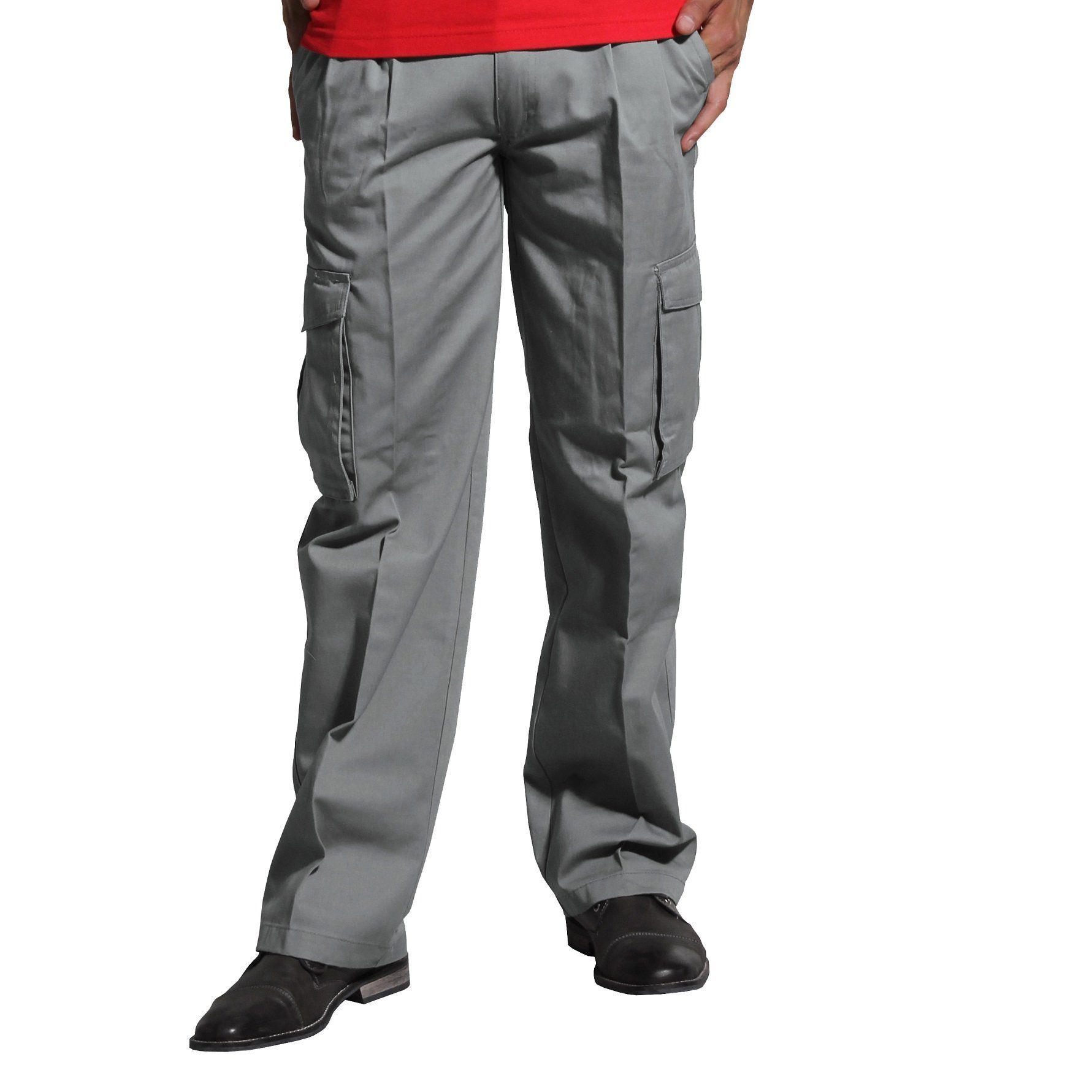Pantalón Gabardina Ejecutivo Cargo Con Pinzas Gris-0