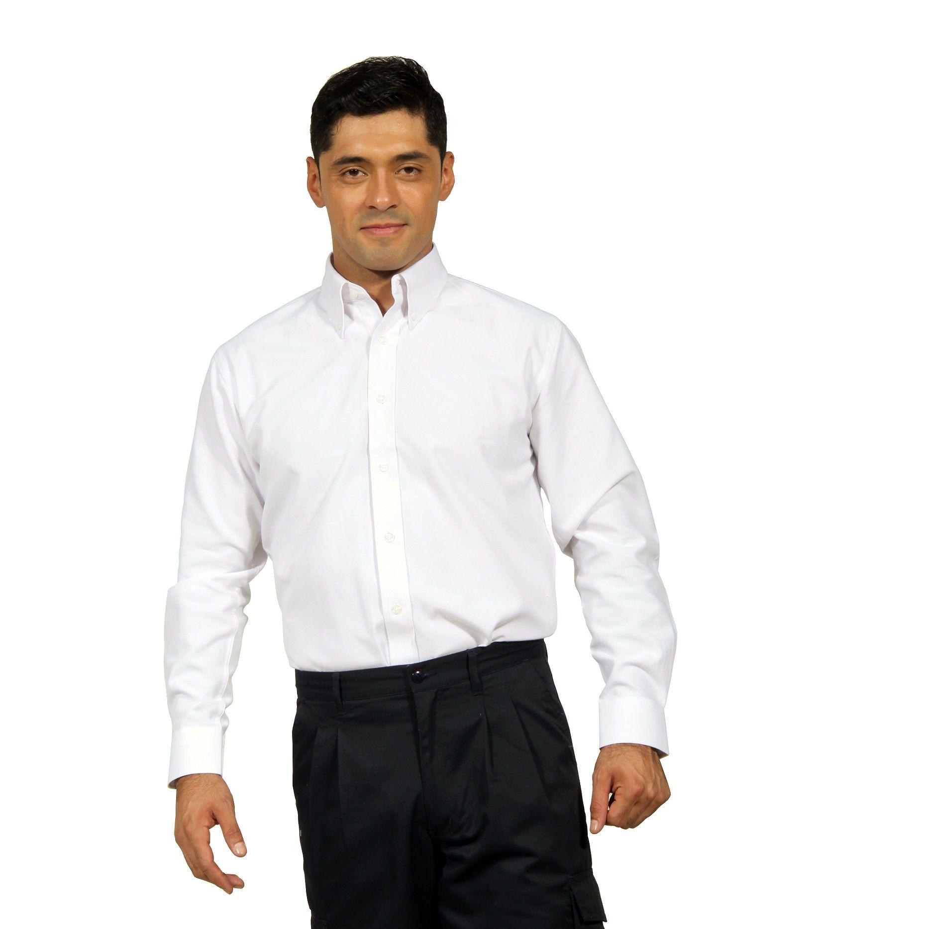 Camisa Oxford Manga Larga, Bolsillo Suelto-0