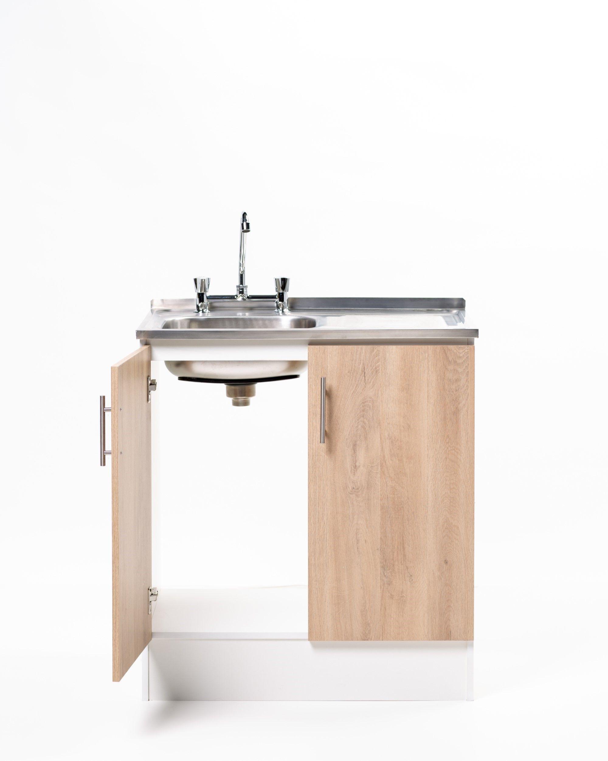 Kit Lavaplatos 2 Puertas 80 cm. Blanco Jerez Sec. Derecho-1