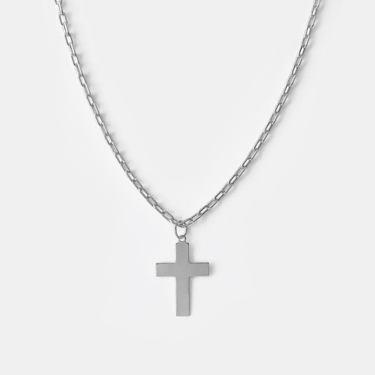 Collar Jesus cruz plata-1