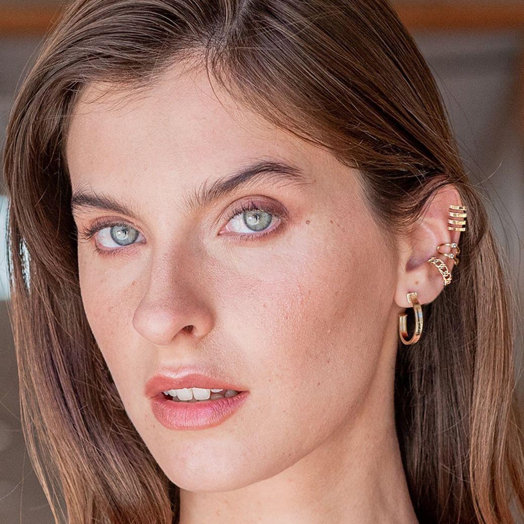 Argolla Mujer Satinada Enchape plata 950 Psk Joyas Rocio 1100 2,5 Cm -2