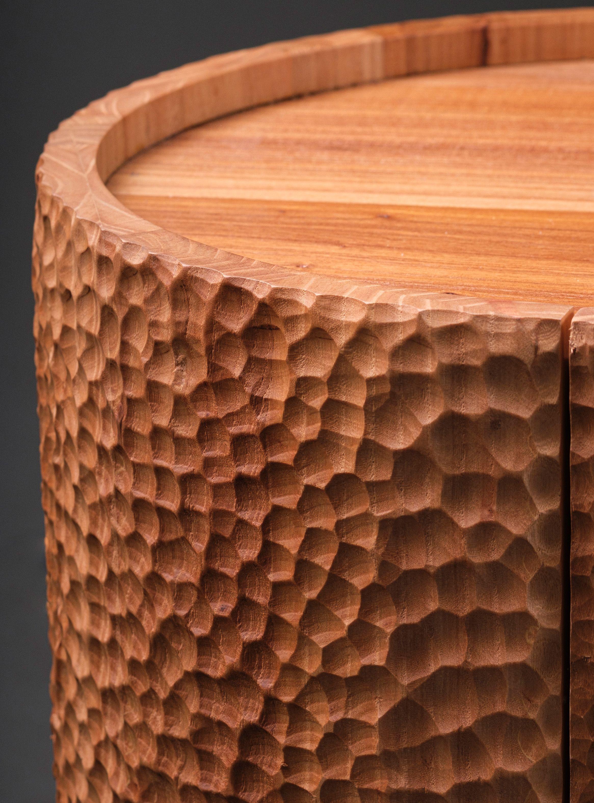 Arrimo de madera de olmo y acero Numa-5