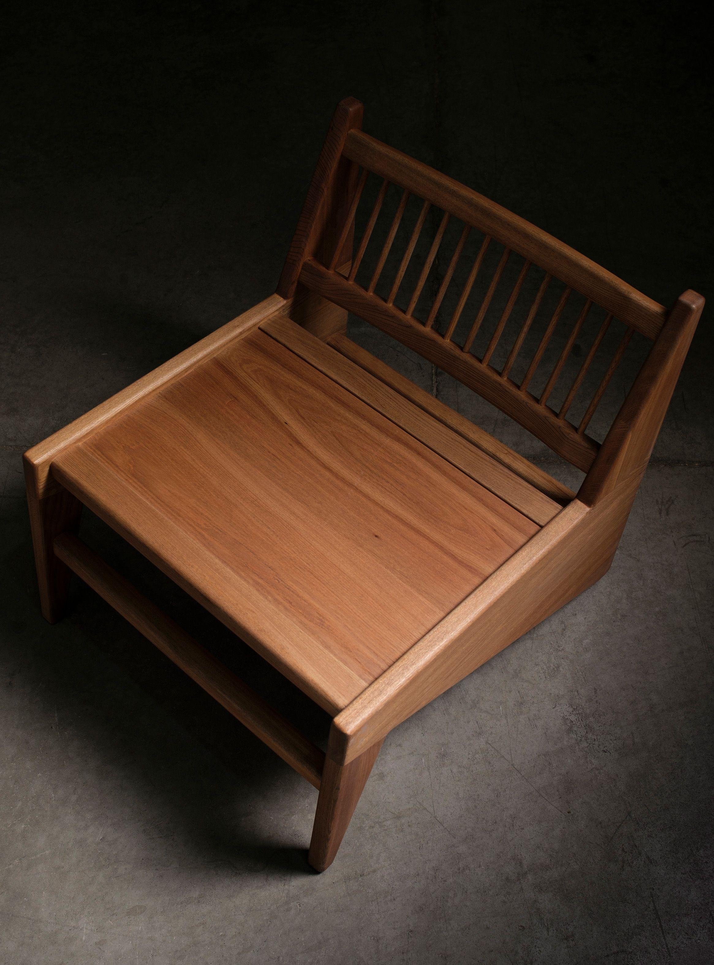  Sitial de madera de olmo Lorenza -6