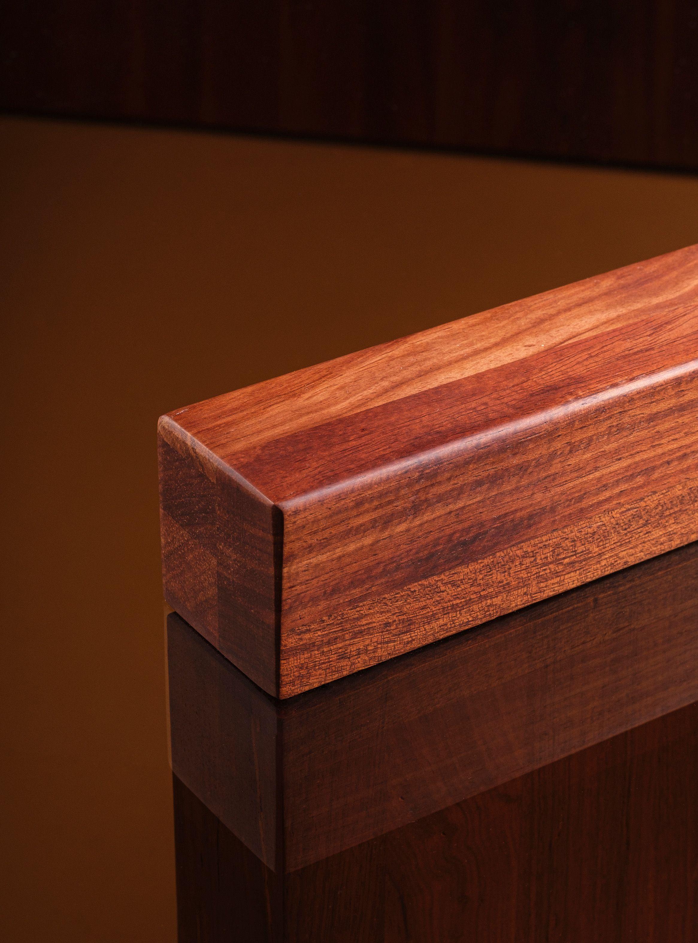 Mesa de centro de madera de palo de rosa y vidrio River-4