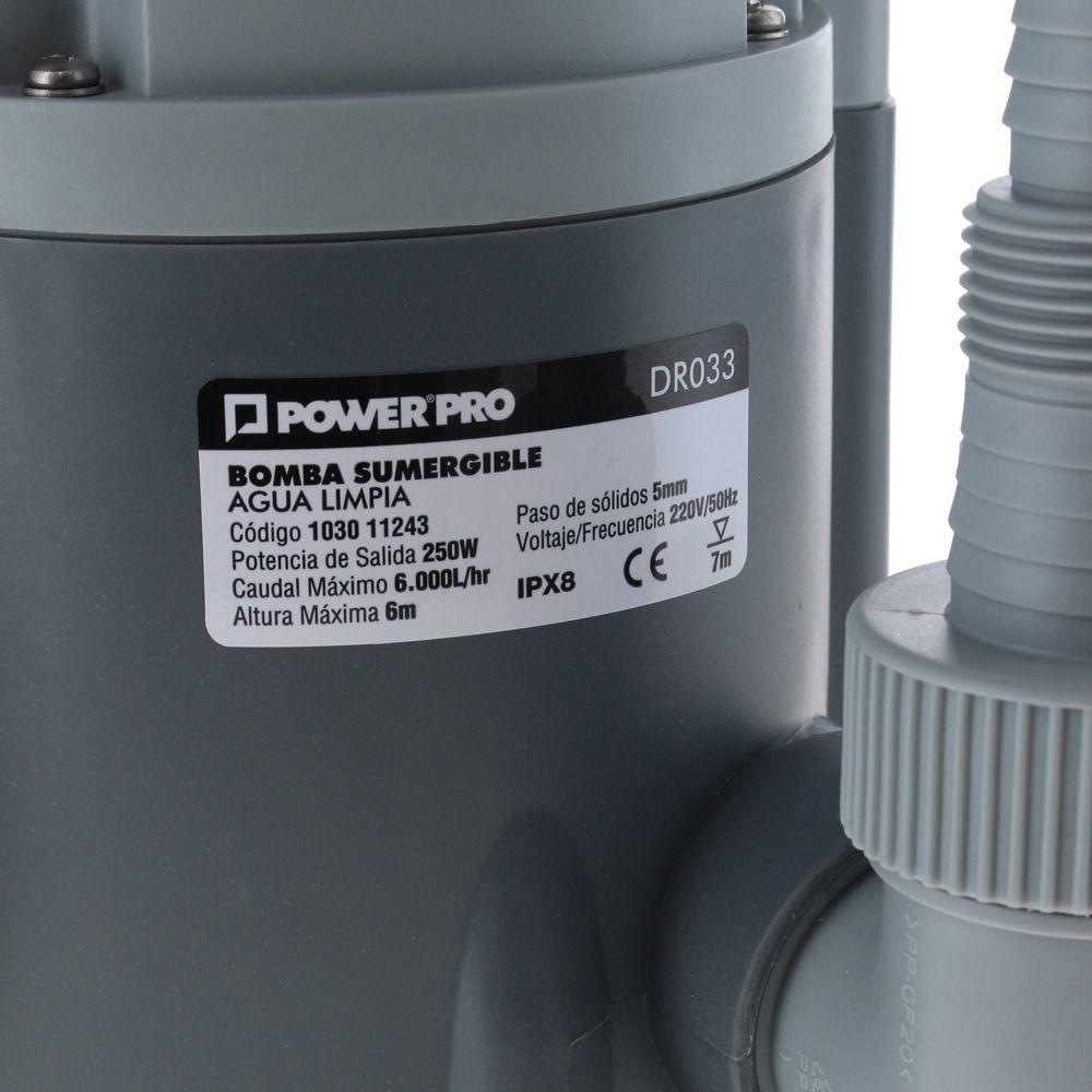 Bomba Sumergible 0,33HP Agua Limpia-1