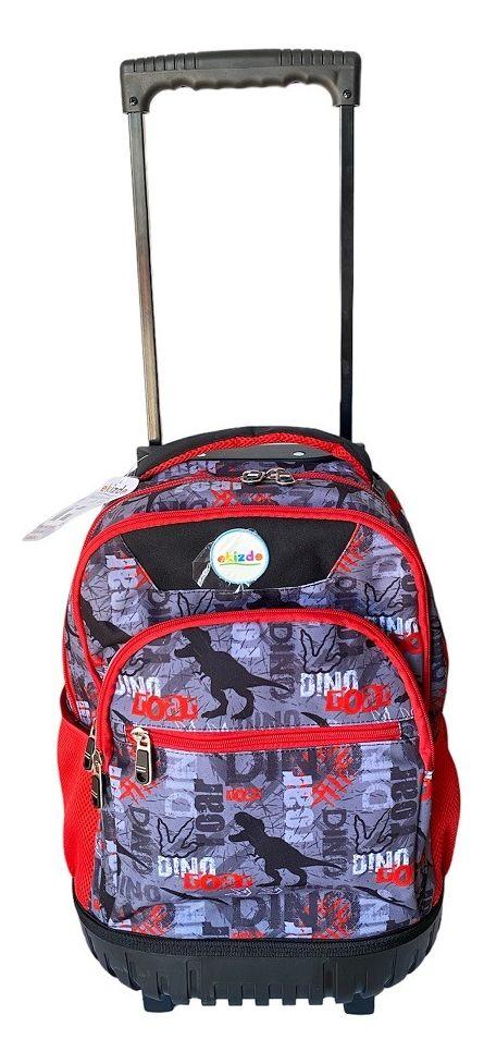 Mochila Con Ruedas + Lochera + Estuche Ekizde D1 -2