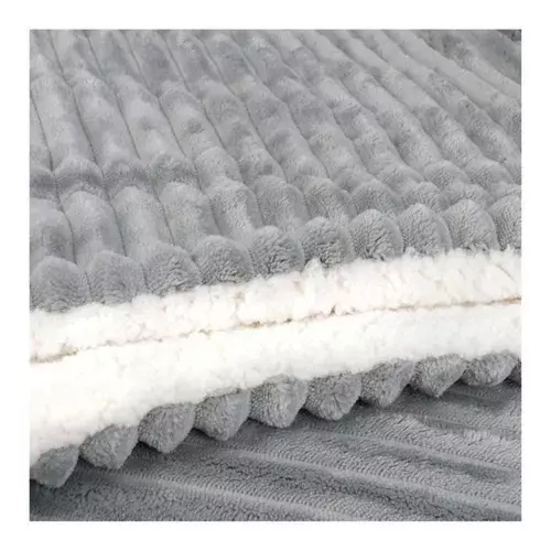 Frazada Térmica plaza y media 160x210 Gris-2