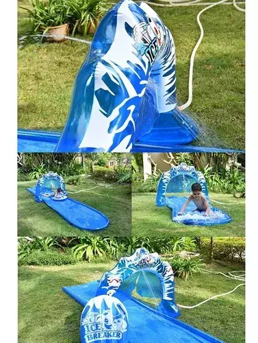 Tobogan Deslizante Acuatico Inflable Rociador 313-3