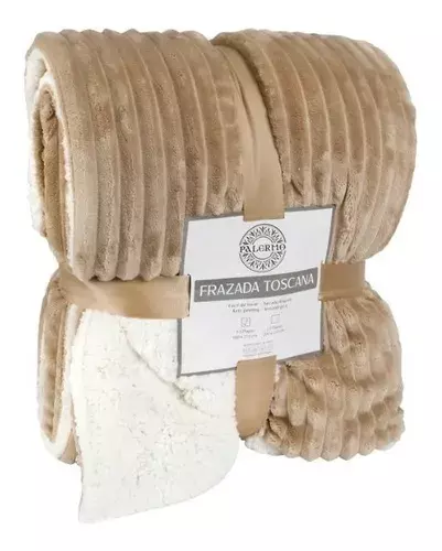 Frazada Térmica plaza y media 160x210 Beige-0