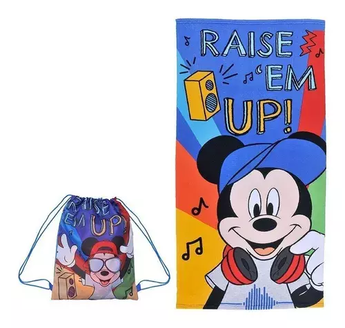 Toalla Baño Piscina Playa Mickey Mouse + Bolso-0