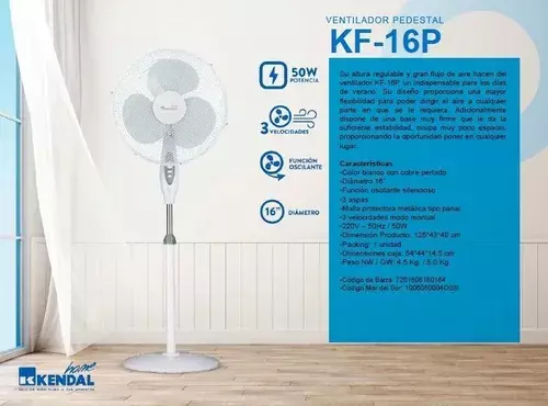 Ventilador  Kendal Pedestal 16" plastic -2