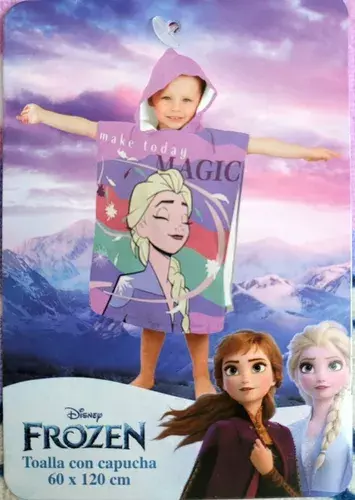 Toalla Con Capucha Niños Diseño Frozen-5