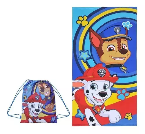 Toalla Baño Piscina Playa Patrulla Canina + Bolso-0