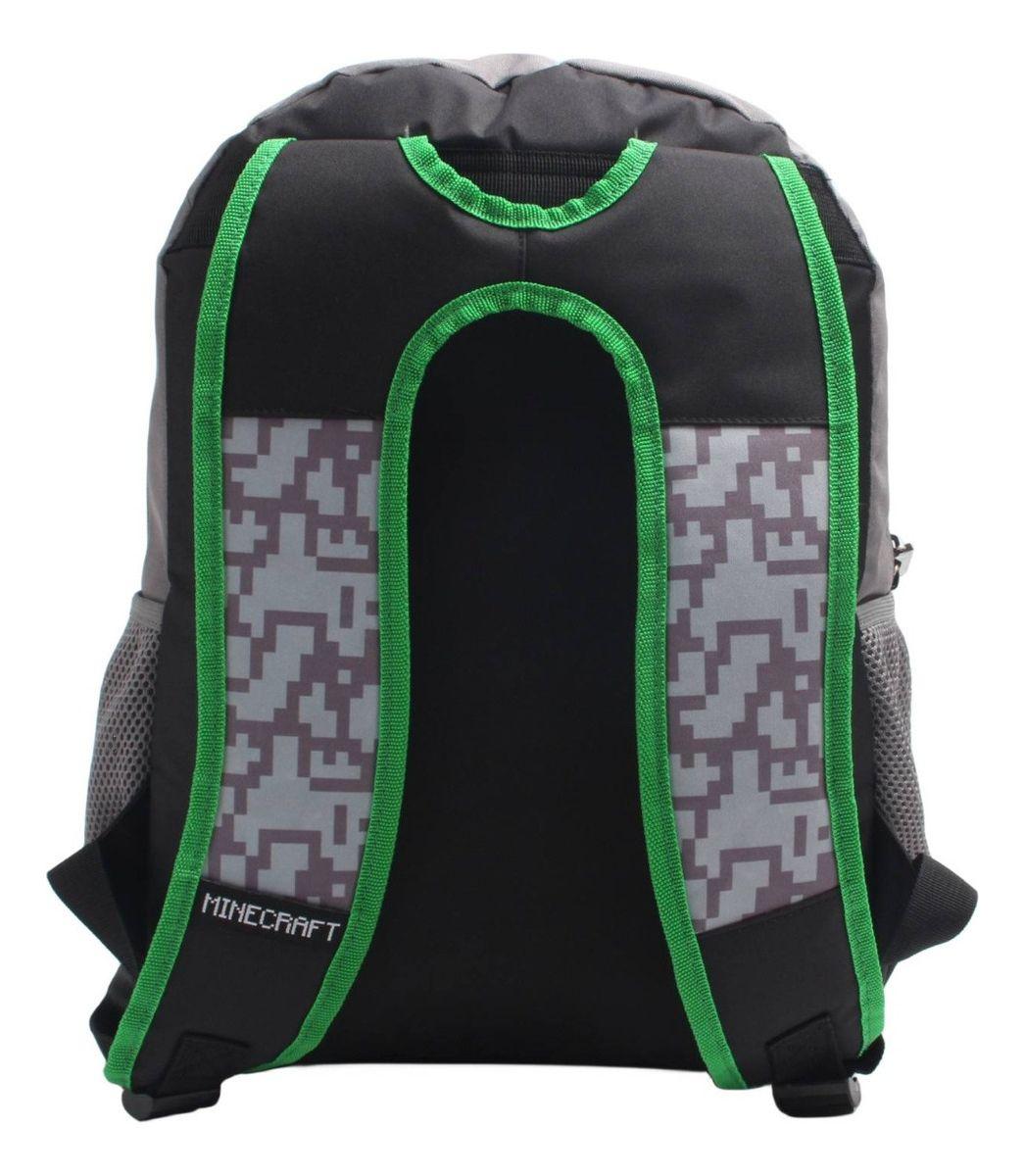 Mochila Juvenil Minecraft Gris 795-2